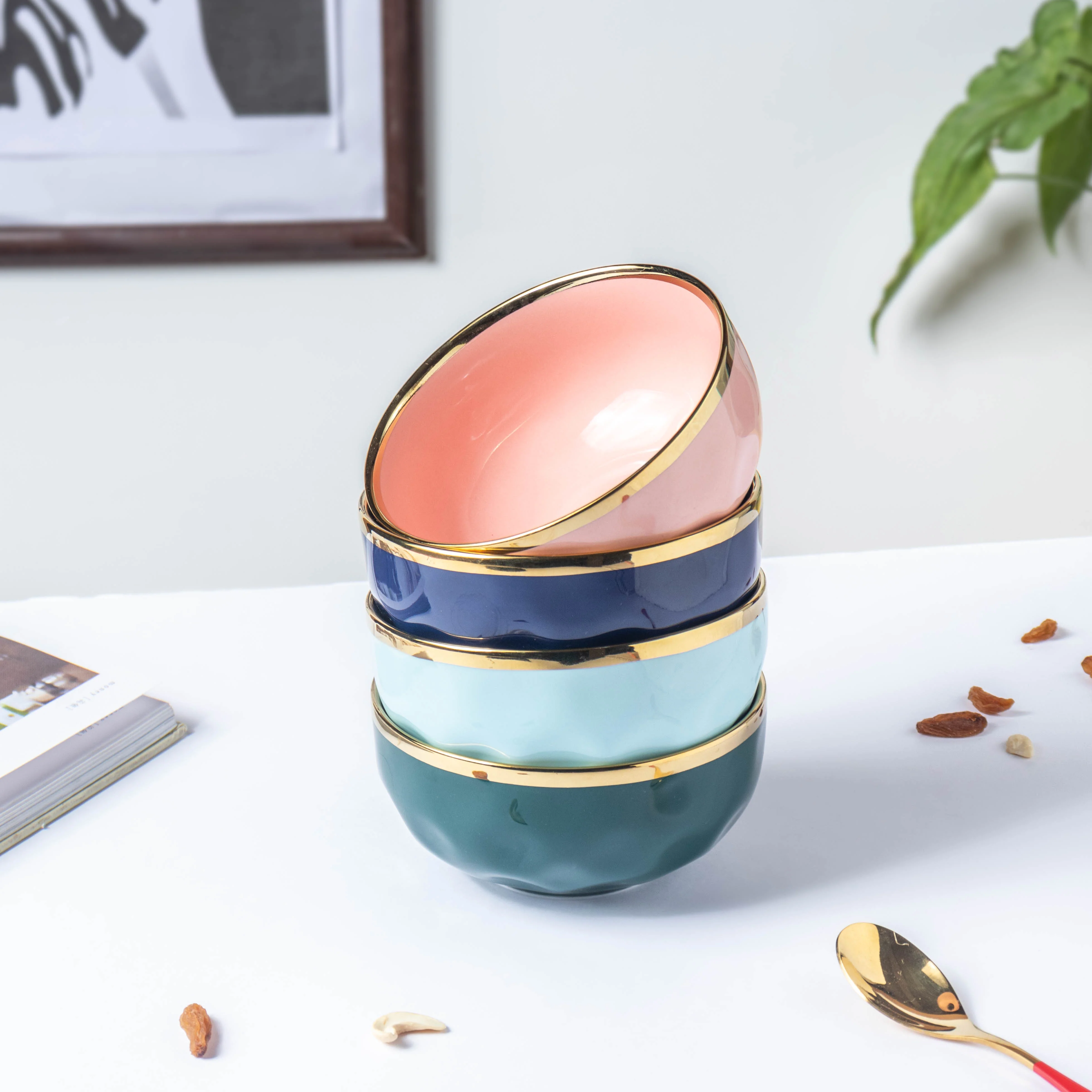 Midnight Blue Ceramic Soup Bowl - Image 9