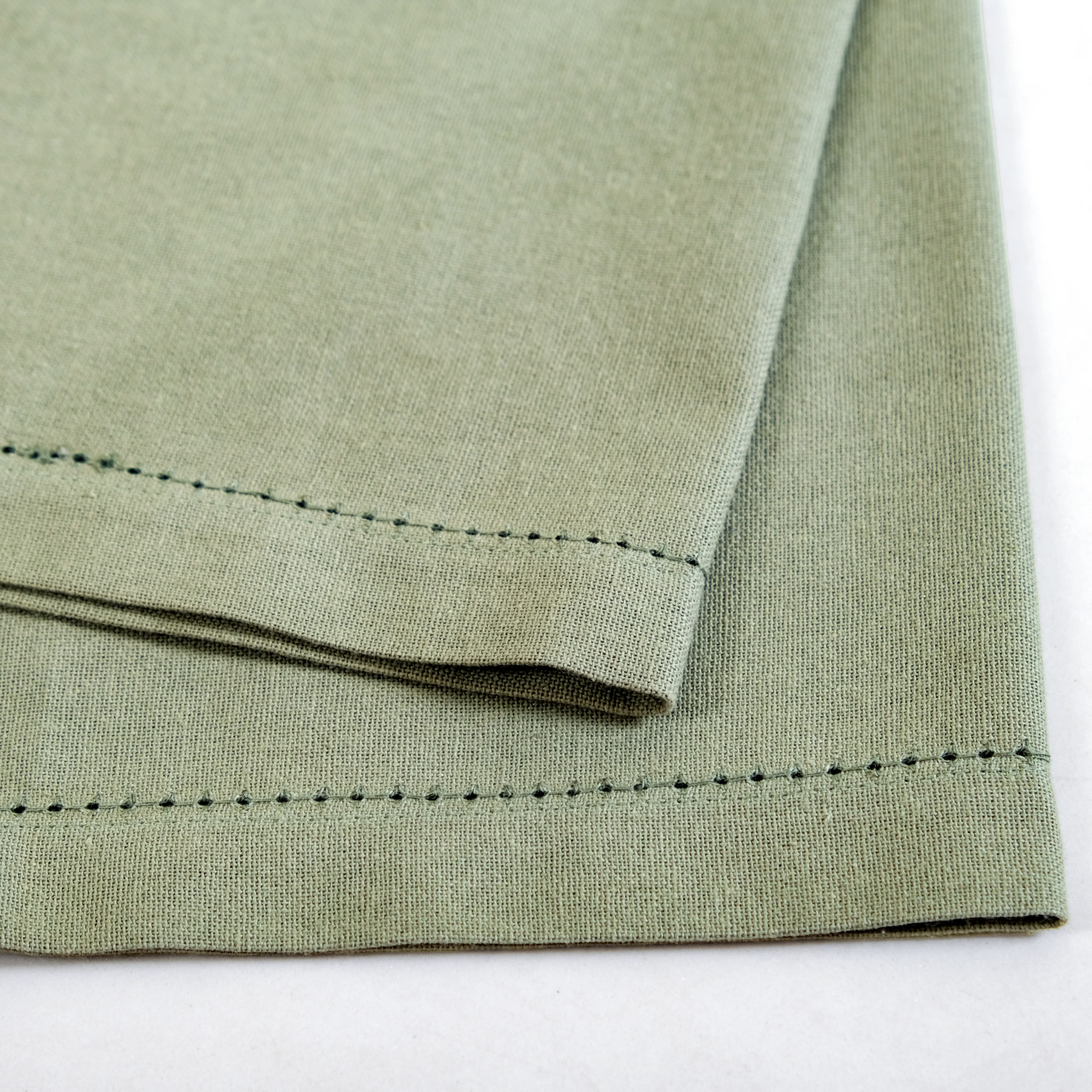 Midori Cotton Table Napkin And Mat Set Of 12 In Sage Green - Image 5