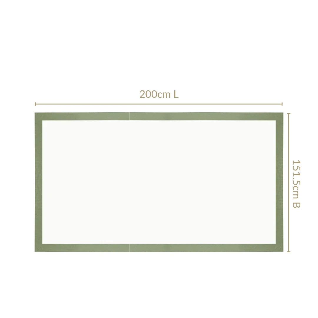 Midori Cotton Tablecloth For 6 Seater In Sage Green 200x150cm - Image 3