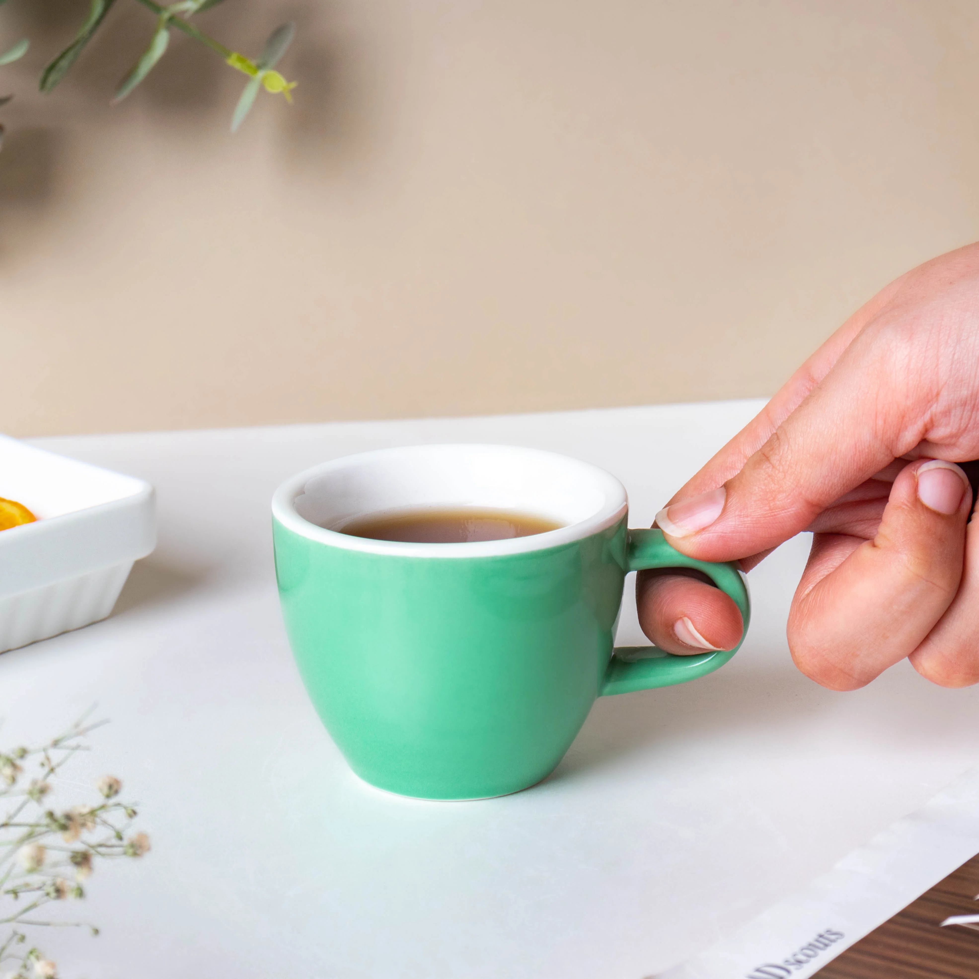 Midori Mint Green Mini Ceramic Cup 80 ml - Image 2