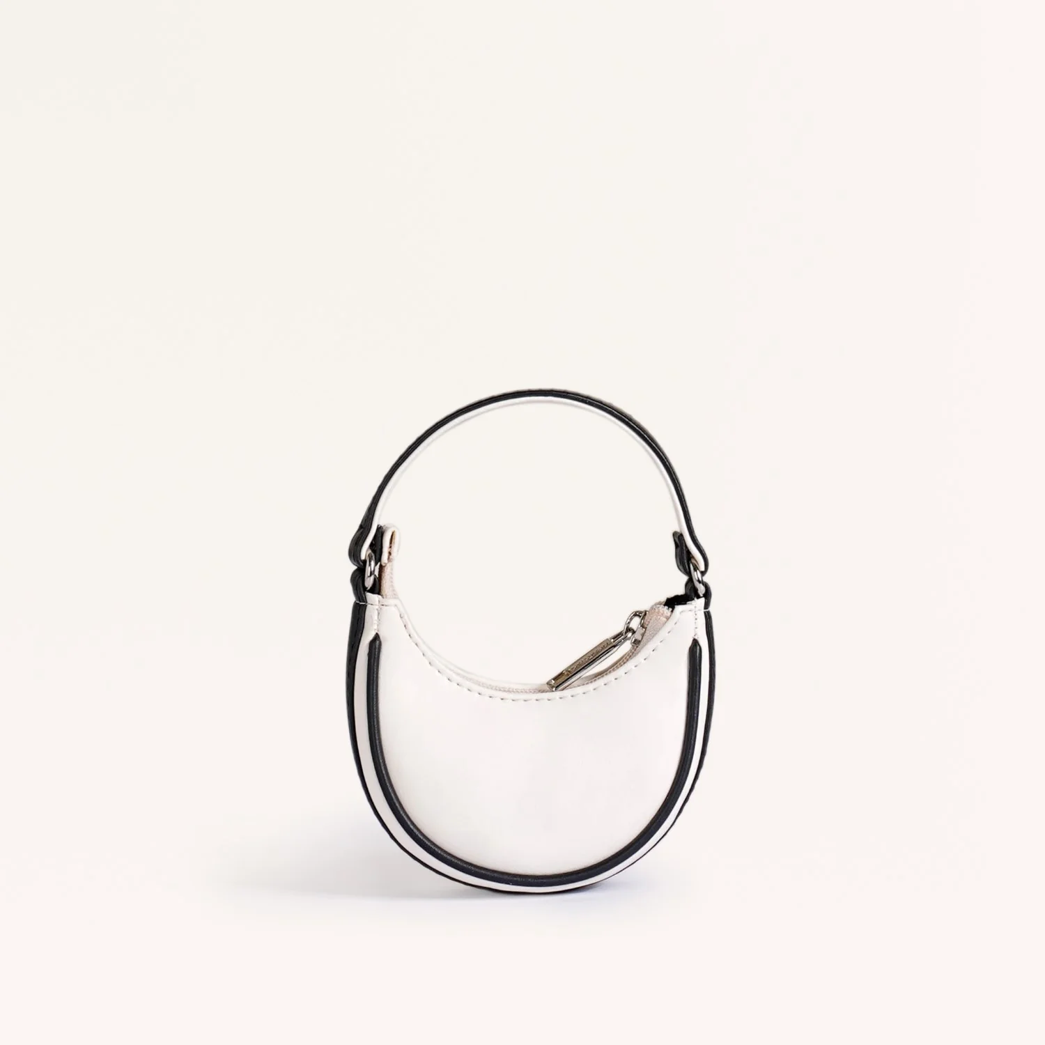 Mini Half Moon Bag White - Image 9