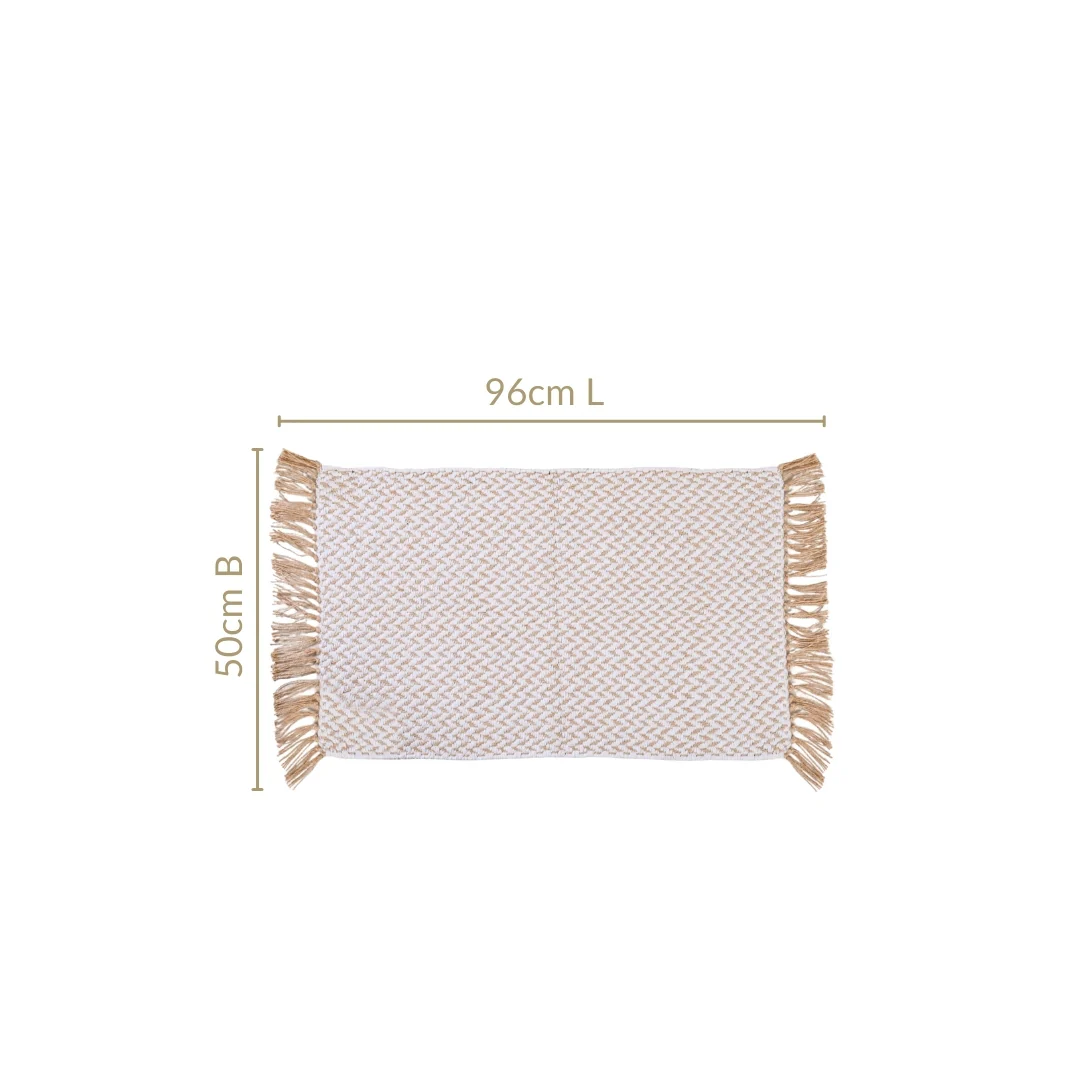 Minimal Cotton Anti Slip Floor Mat 96x50cm - Image 2