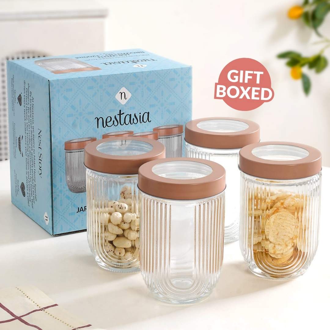 Minimal Jar With See Through Lid Set Of 4 Large 1200ml - Image 5
