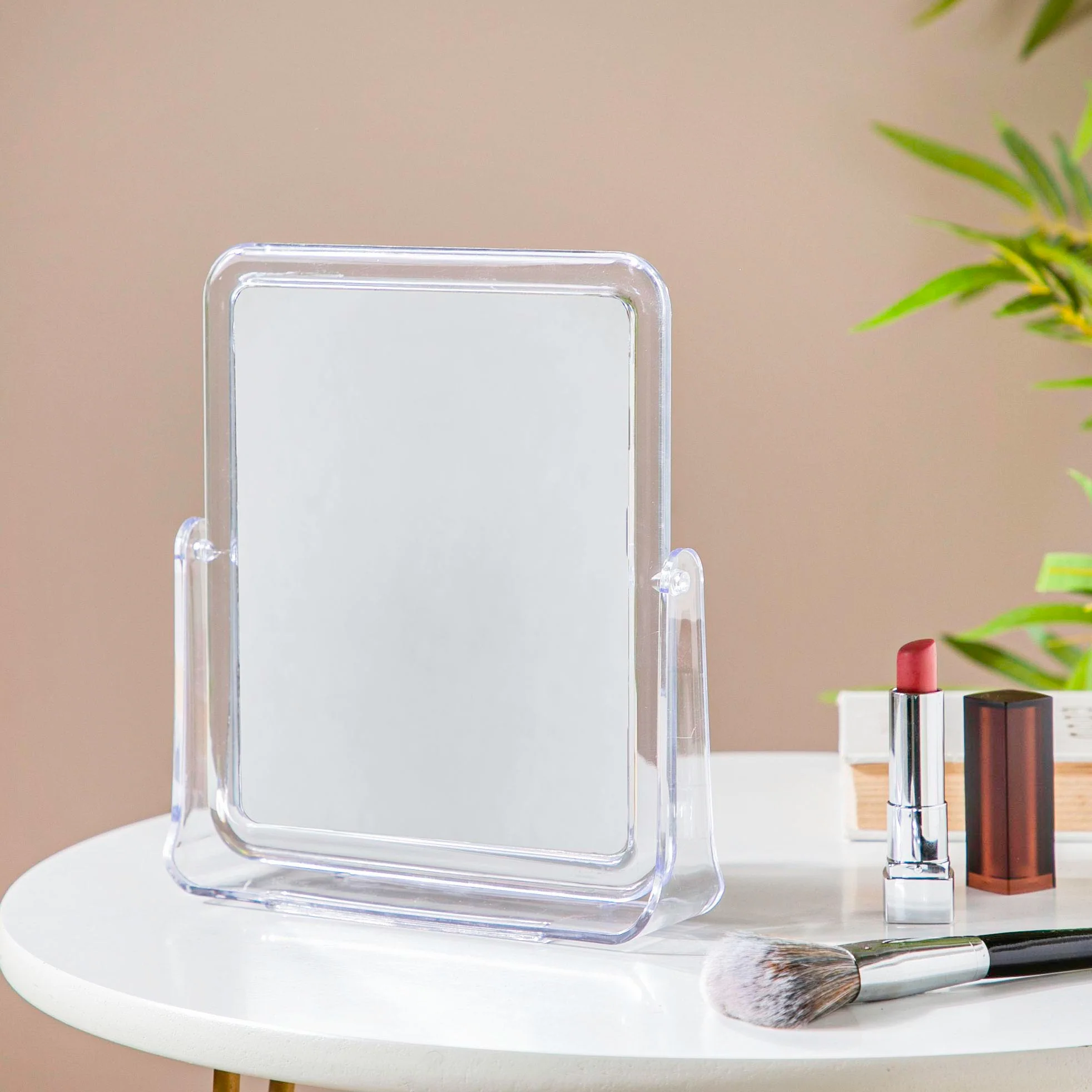 Minimal Transparent Double Sided Movable Table Mirror - Image 6