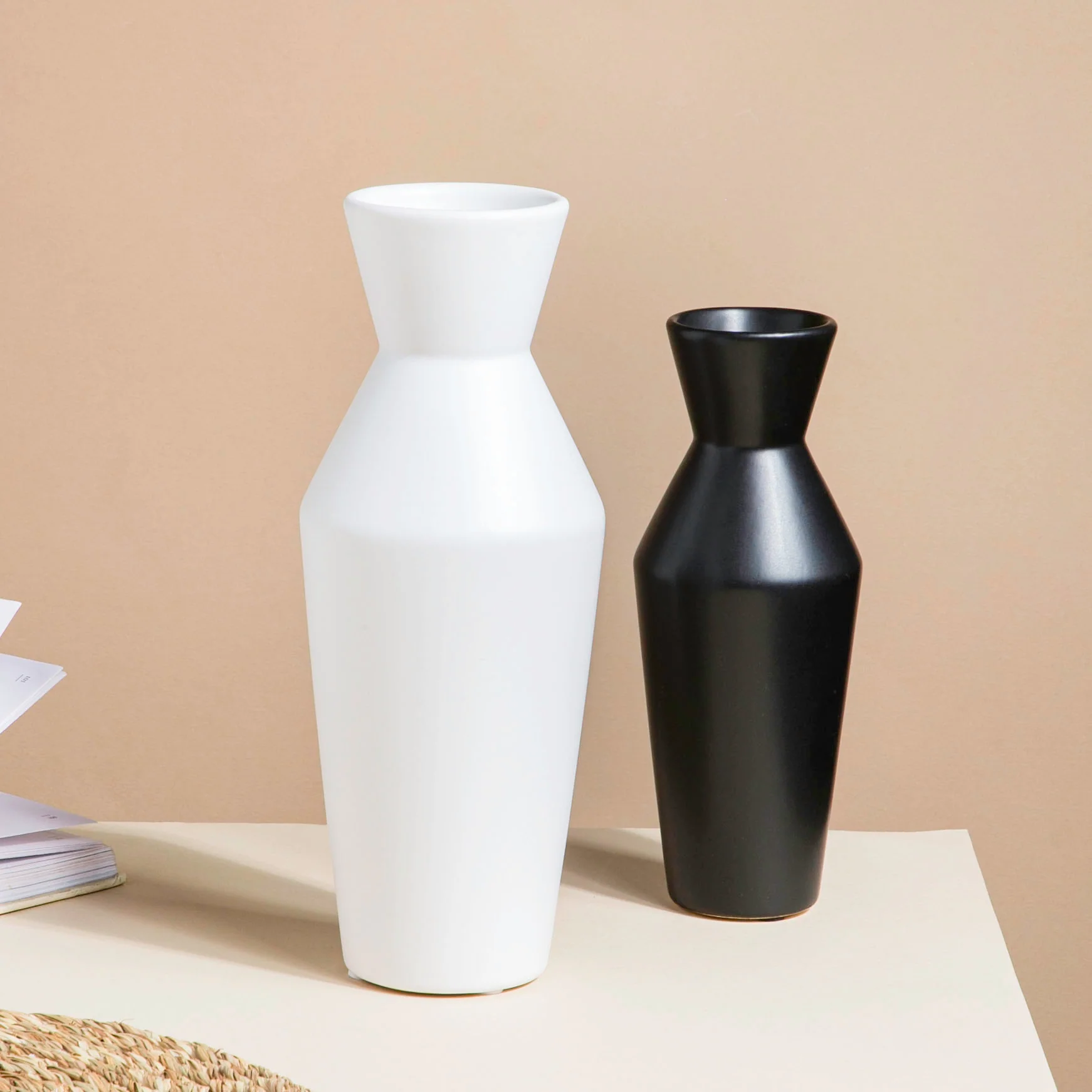 Minimalist Ceramic Vase White - Image 6