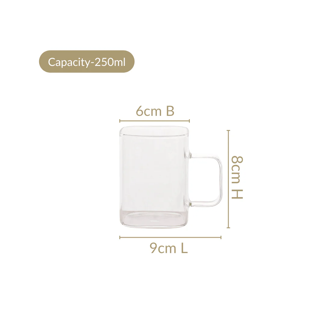 Minimalist Glass Cups Set Of 4 250ml - Image 4