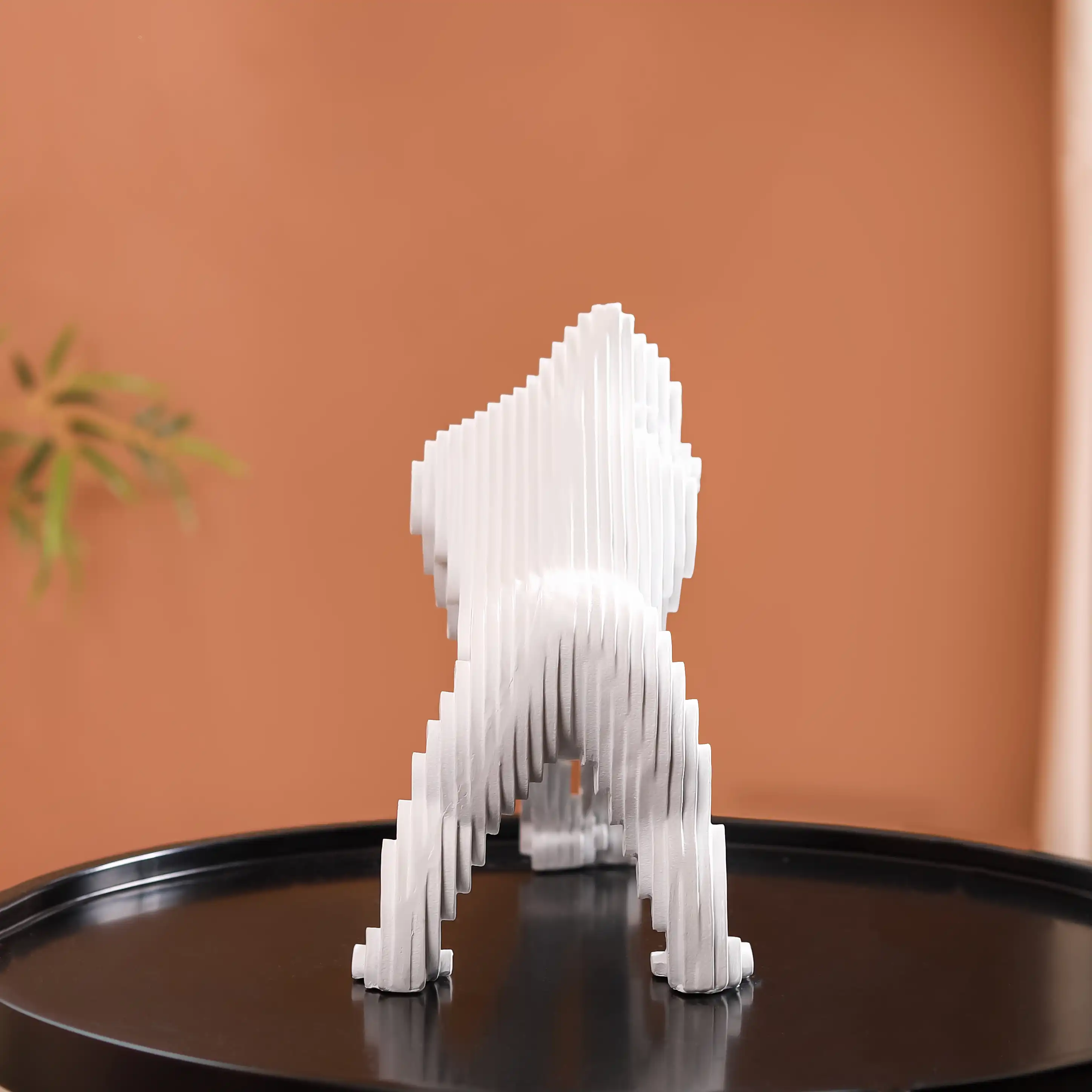 Minimalist Gorilla Sculpture White - Image 9