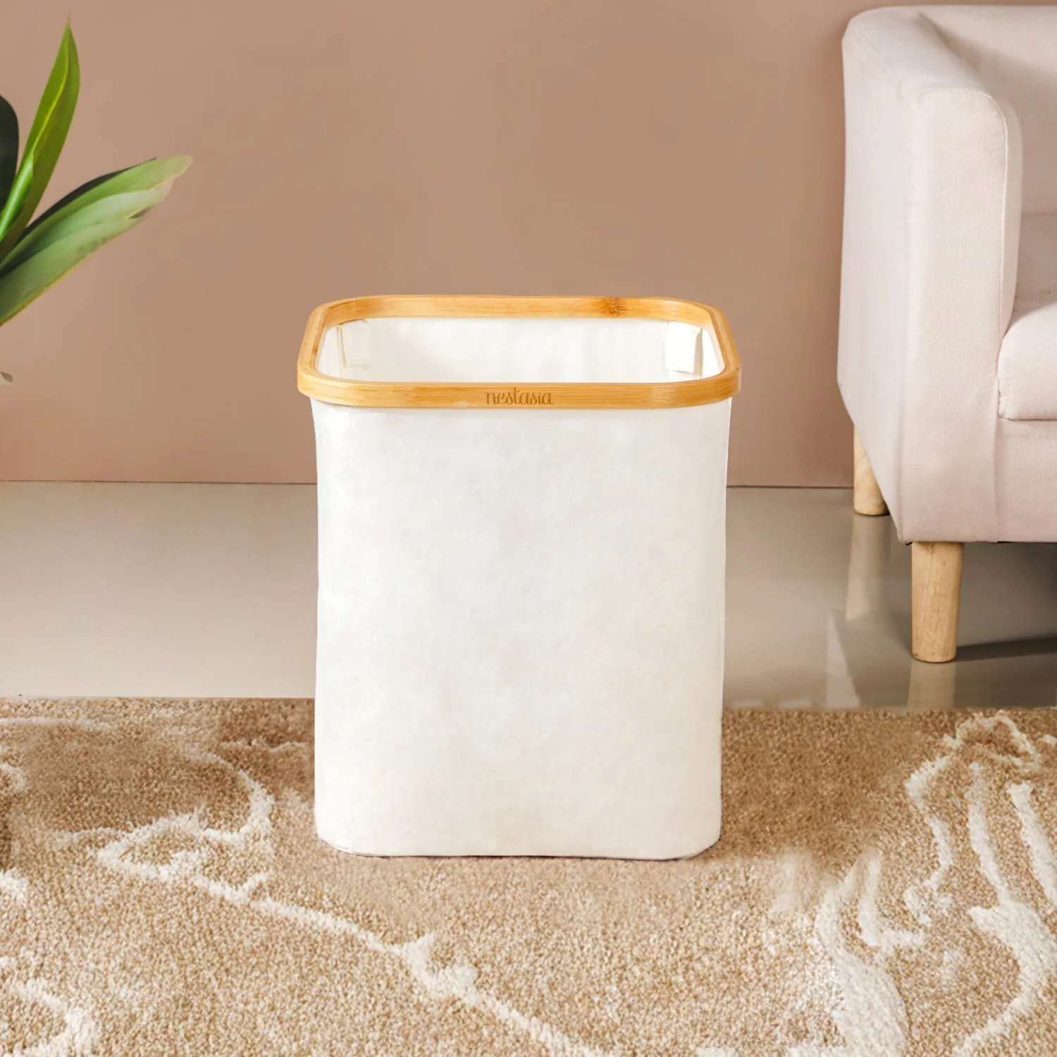 Minimalist Laundry Basket Off White - Image 7