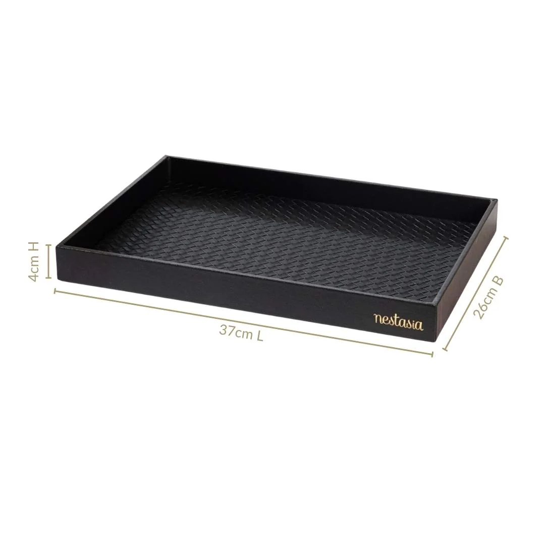 Minimalist Rectangle Organiser Tray Black - Image 4