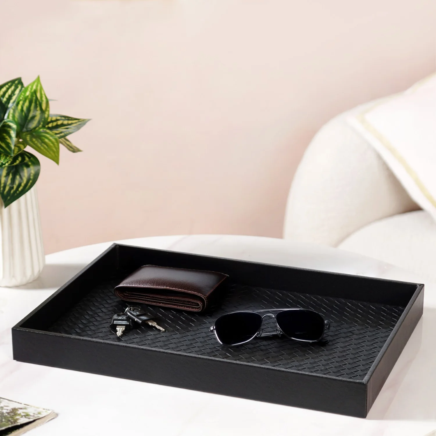 Minimalist Rectangle Organiser Tray Black - Image 7