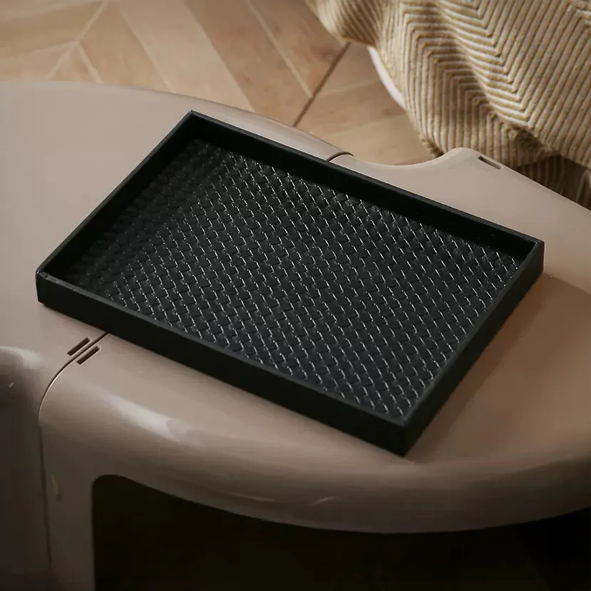 Minimalist Rectangle Organiser Tray Black - Image 8
