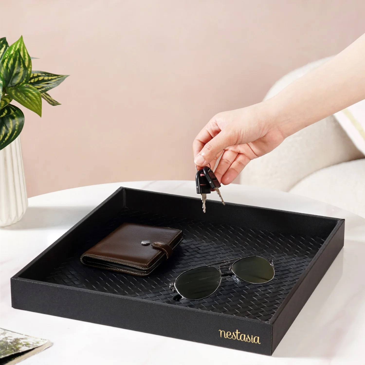 Minimalist Square Organizer Tray Black - Image 3