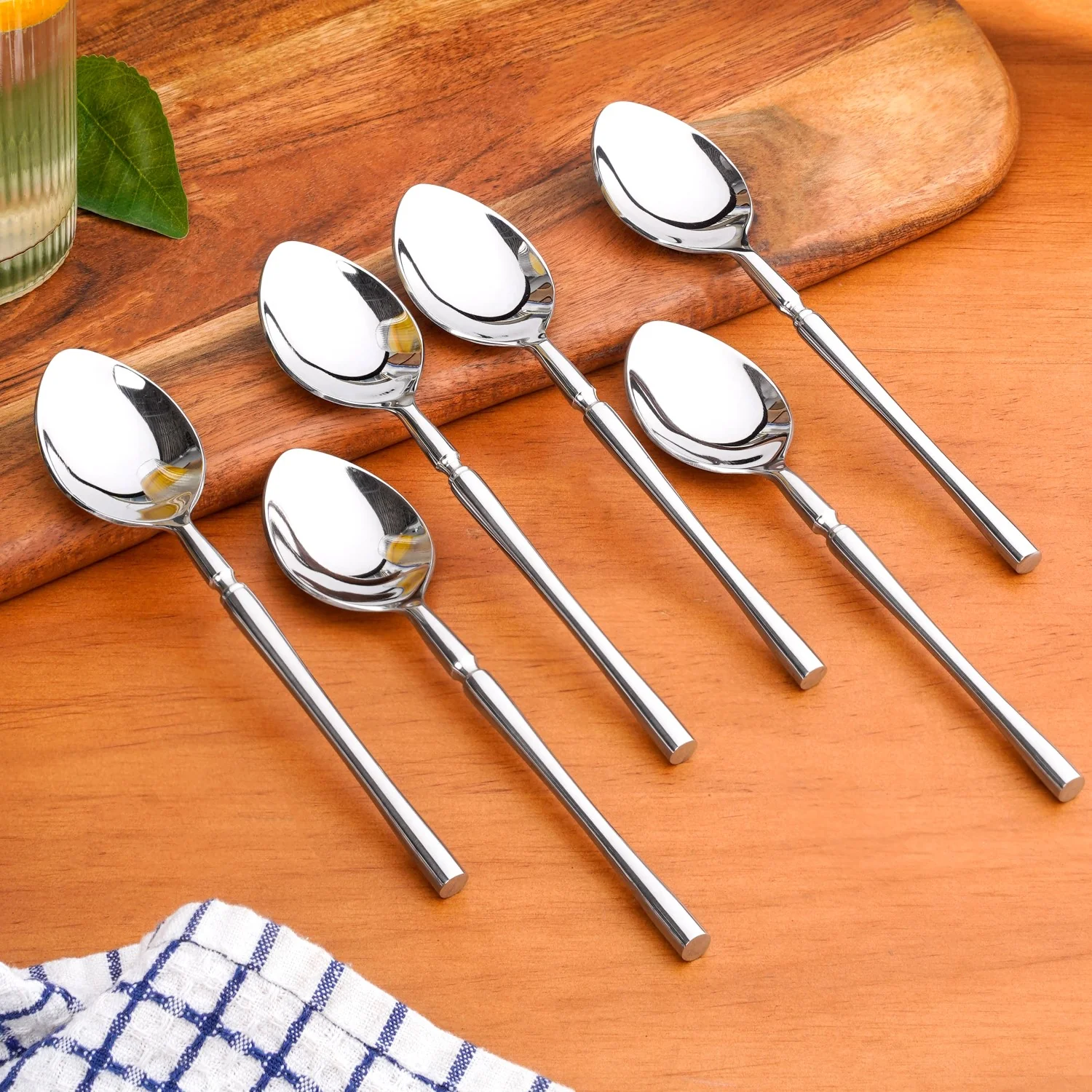 Minimalist Stainless Steel Spoon Set Of 6 - Image 8