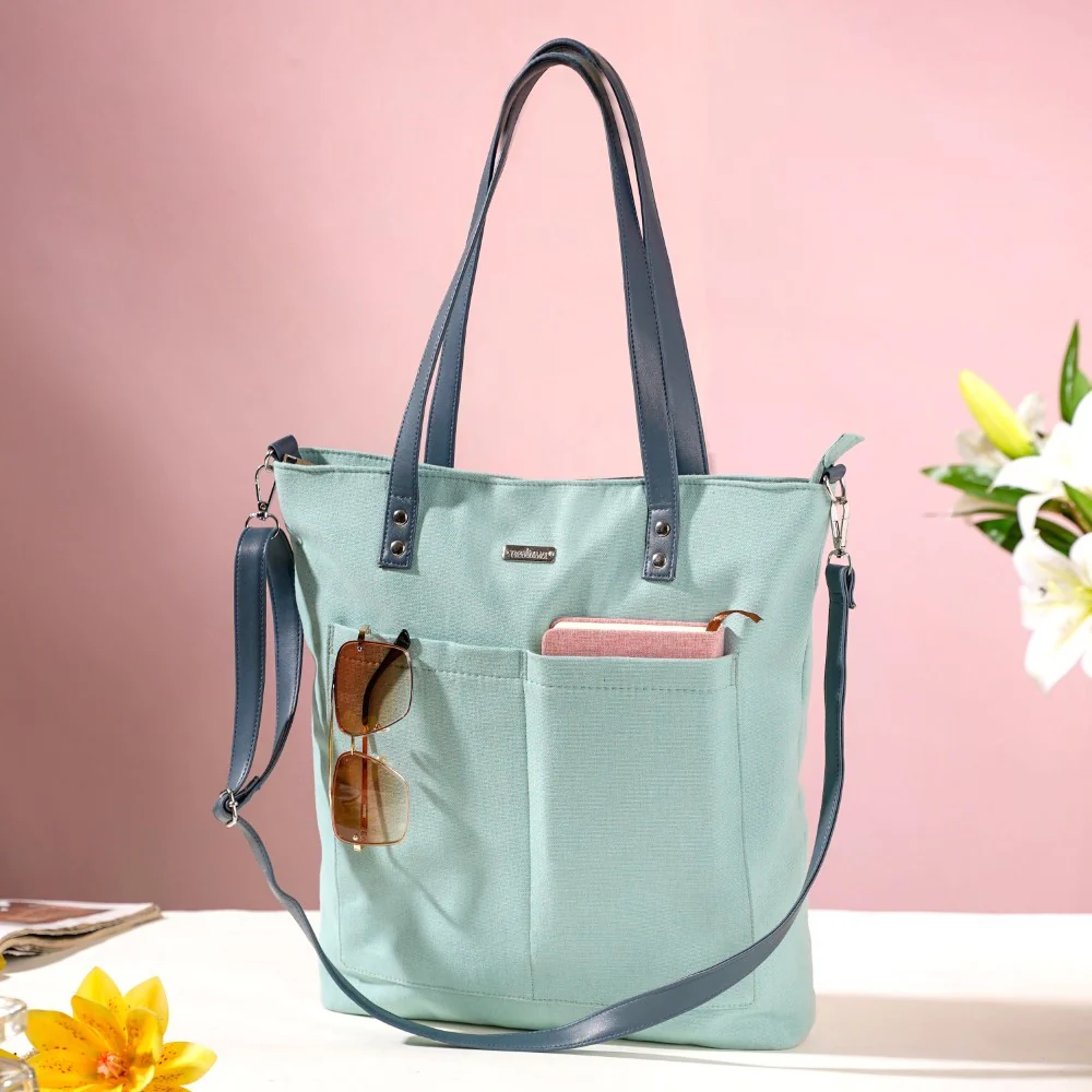 Mint Canvas Tote Bag - Image 10