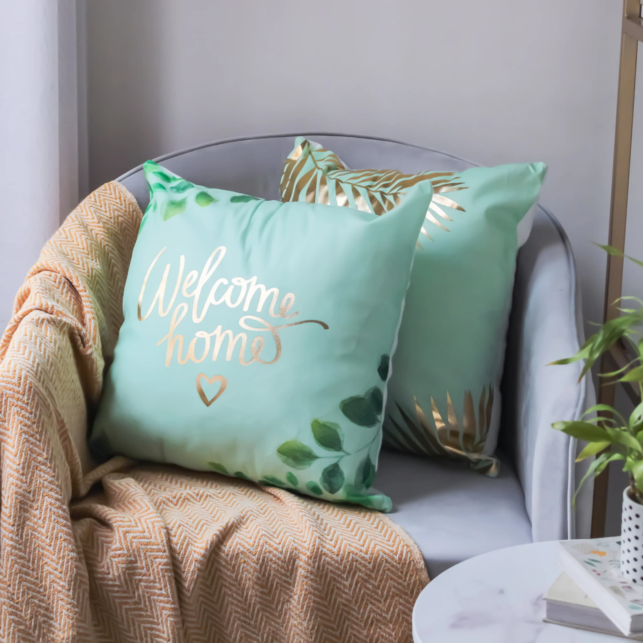 Mint Green Cushion Cover Set of 2 - Image 4
