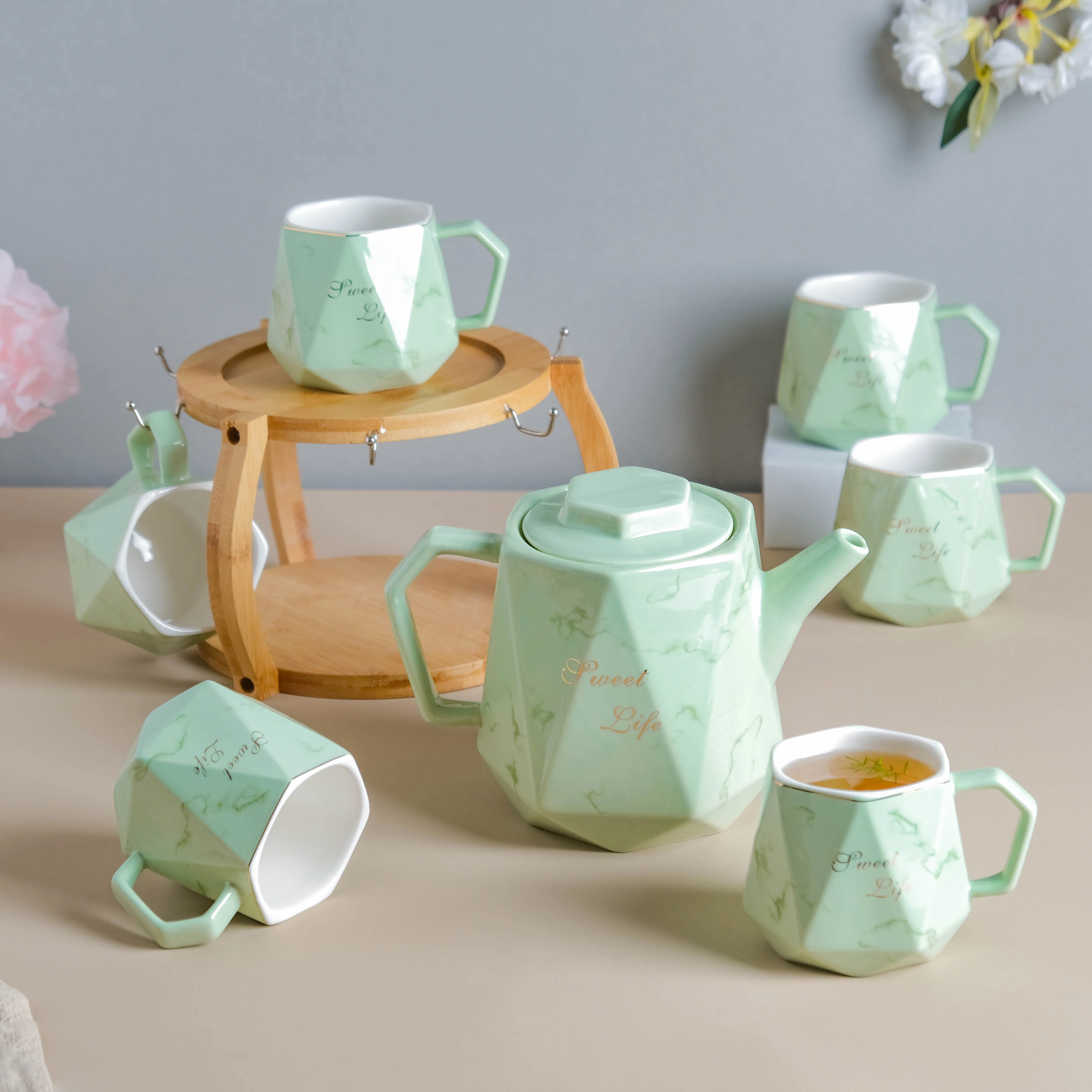 Mint Green Tea Set - Image 3
