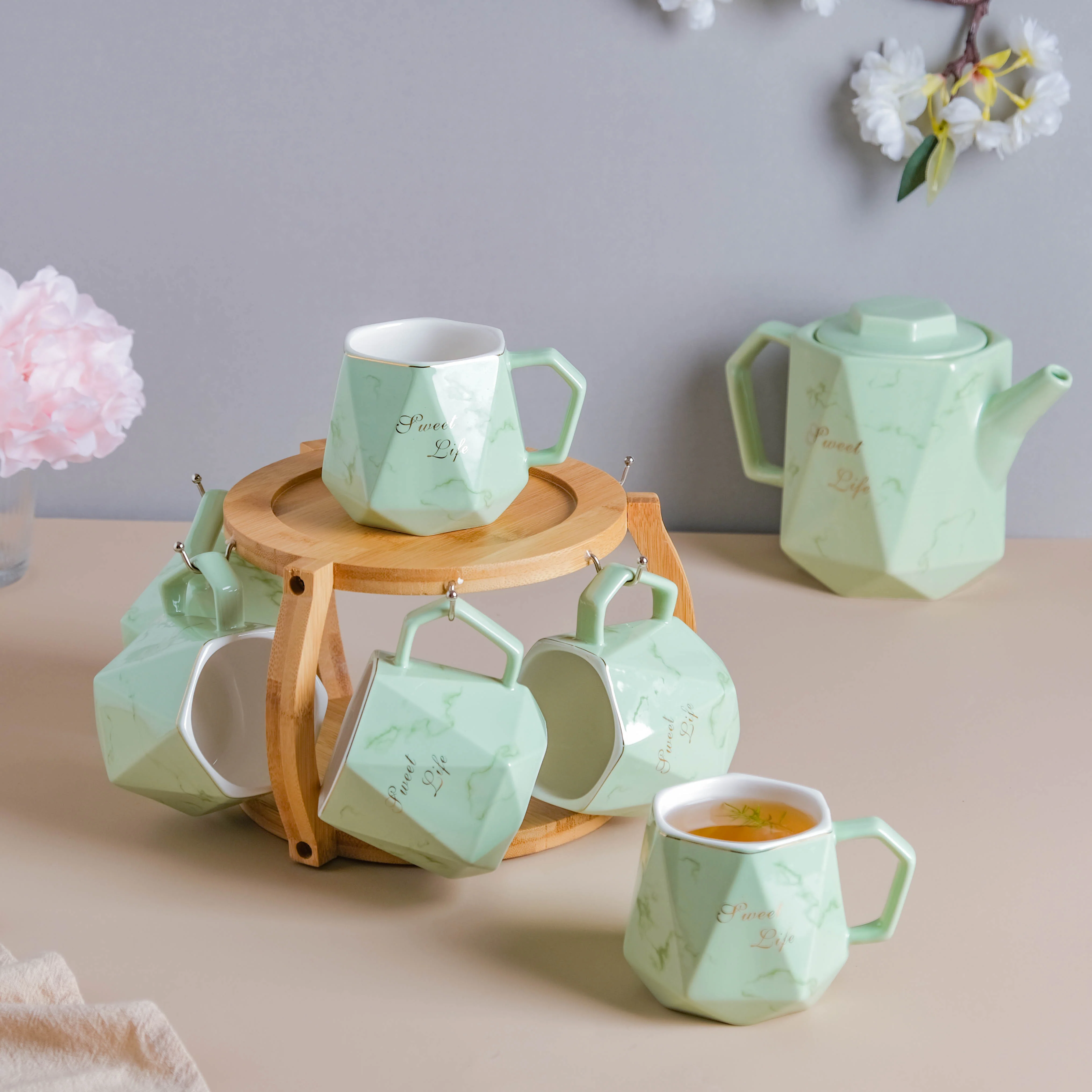 Mint Green Tea Set - Image 4