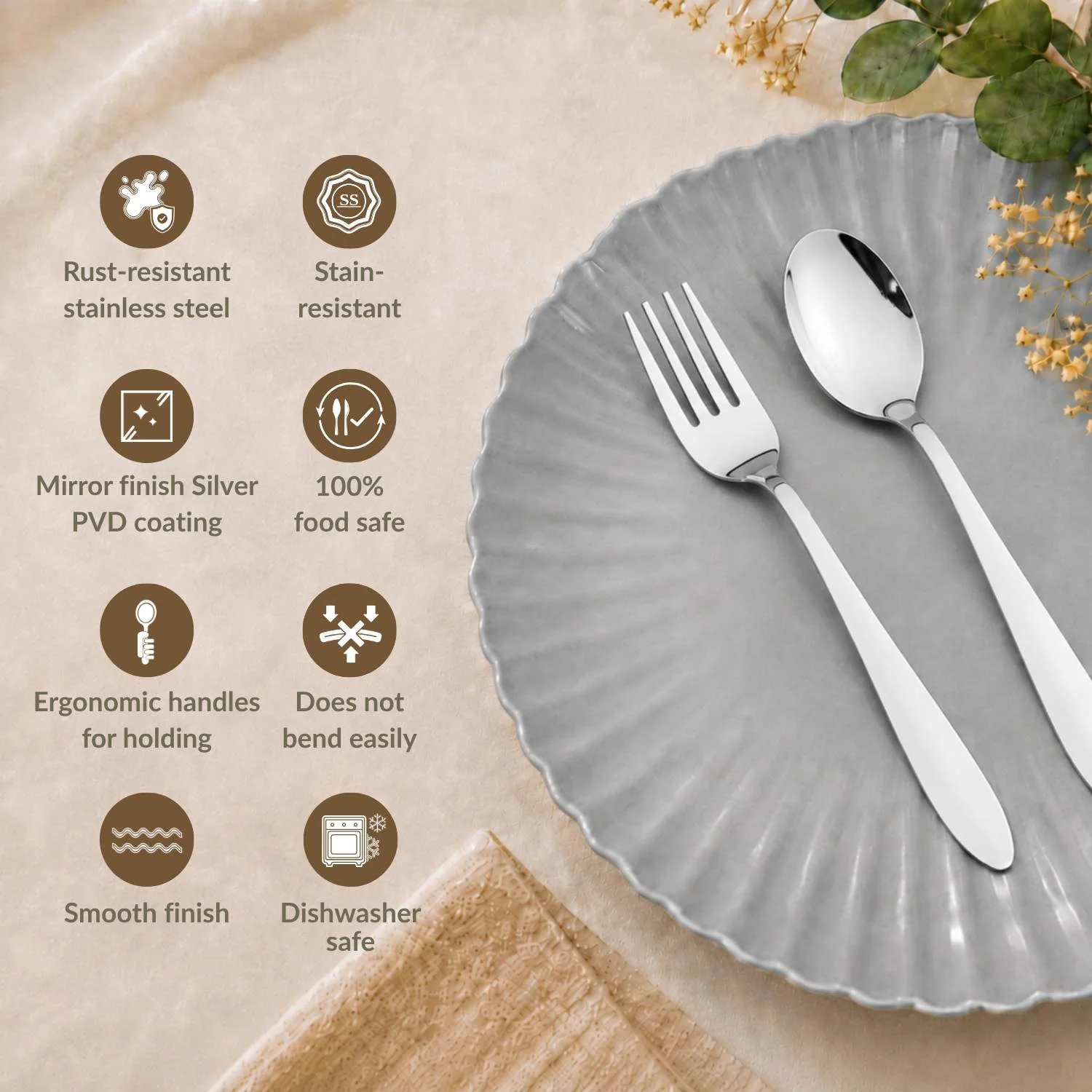 Mirror Finish Cutlery Set Of 12 - Image 3