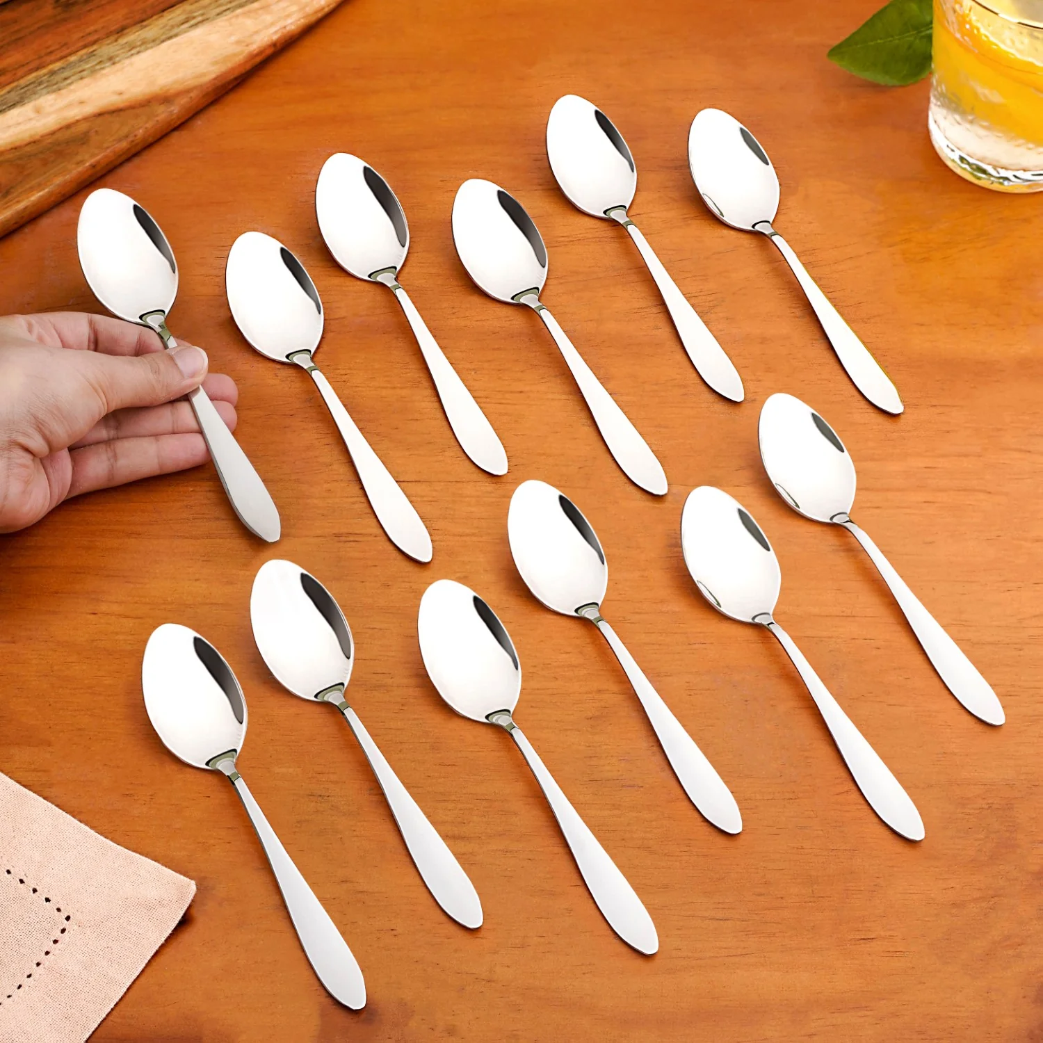 Mirror Finish Spoon Set Of 12 - Image 2