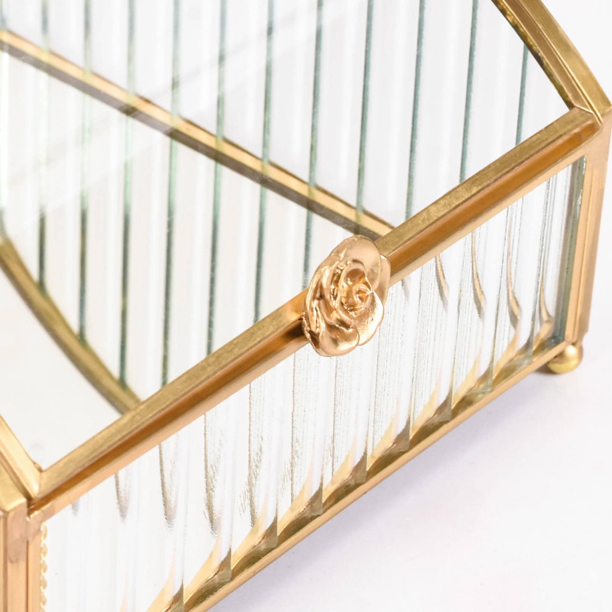 Mirrored Glass Treasure Chest Jewellery Box - Image 3
