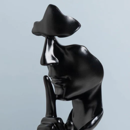 Modern Art Resin Decor Object Black 10.5 Inch - Image 6