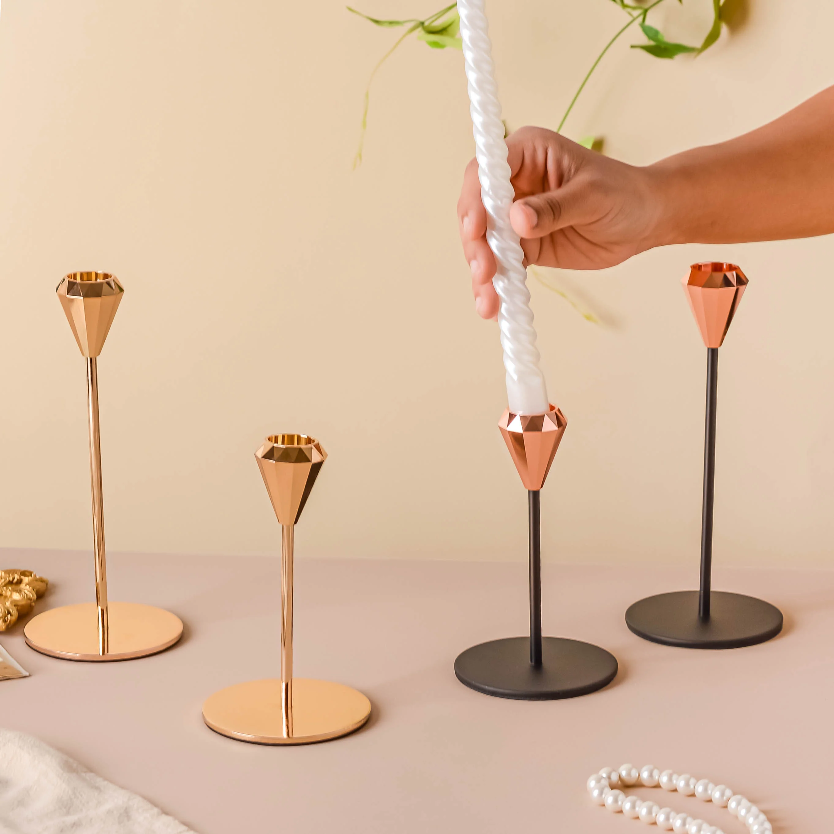 Modern Candle Holder Set of 2 - Image 6
