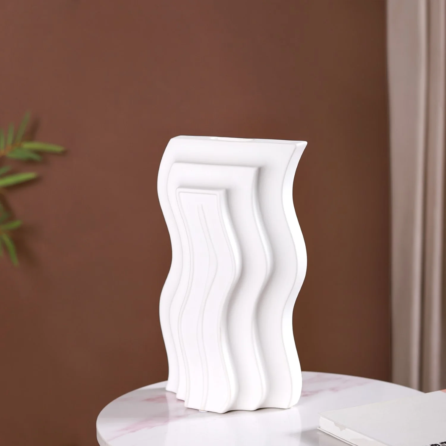 Modern Flow Decorative Vase White - Image 6