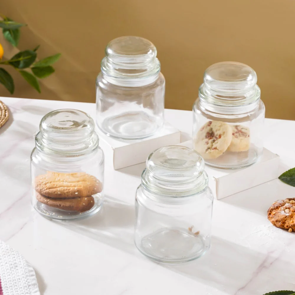 Modern Glass Jar Medium Set Of 4 550ml - Image 2