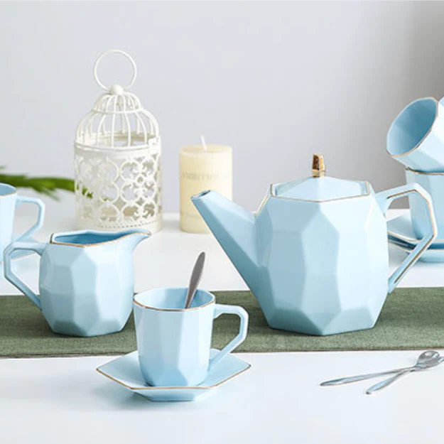 Modern Tea Set Blue - Image 8