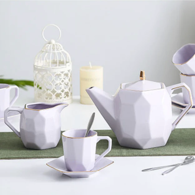 Modern Tea Set Purple - Image 13