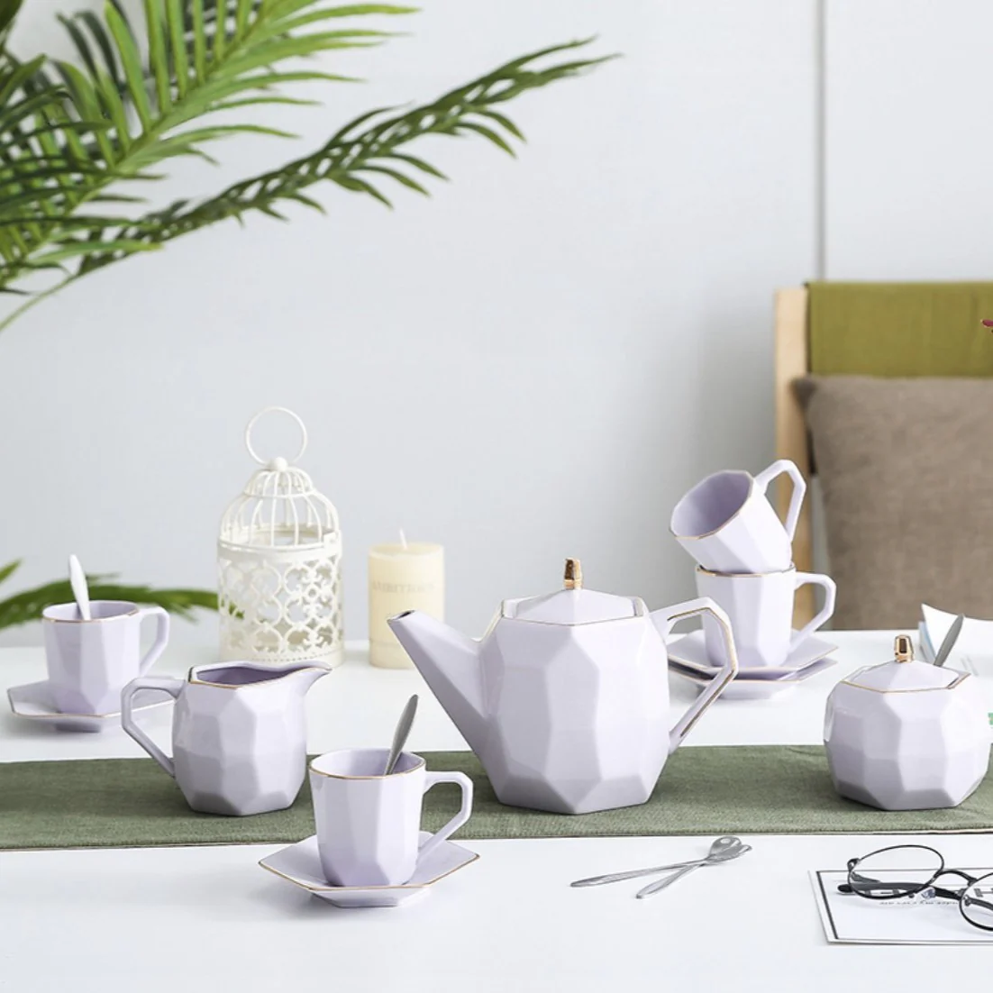 Modern Tea Set Purple - Image 7