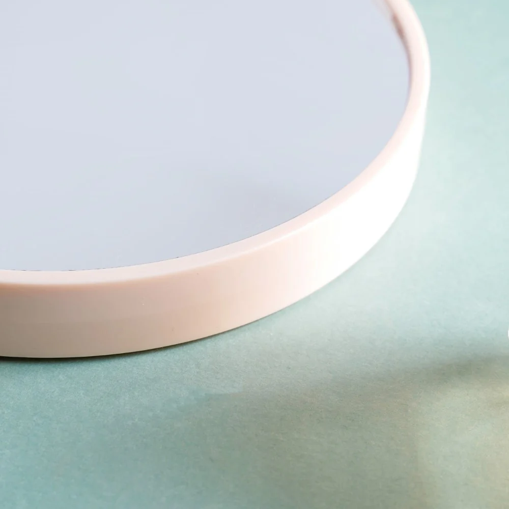 Modern Two Sided Handheld Mirror Baby Pink - Image 10