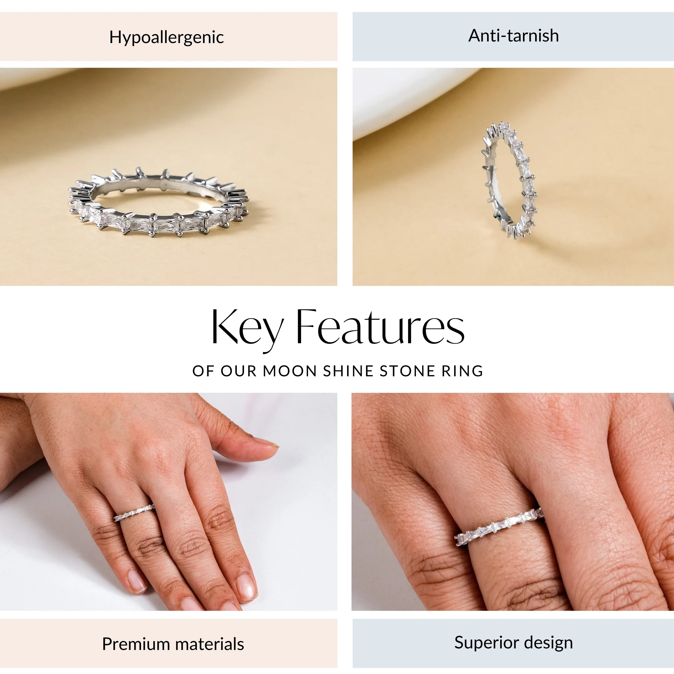 Moon Shine Stone Ring - Image 4