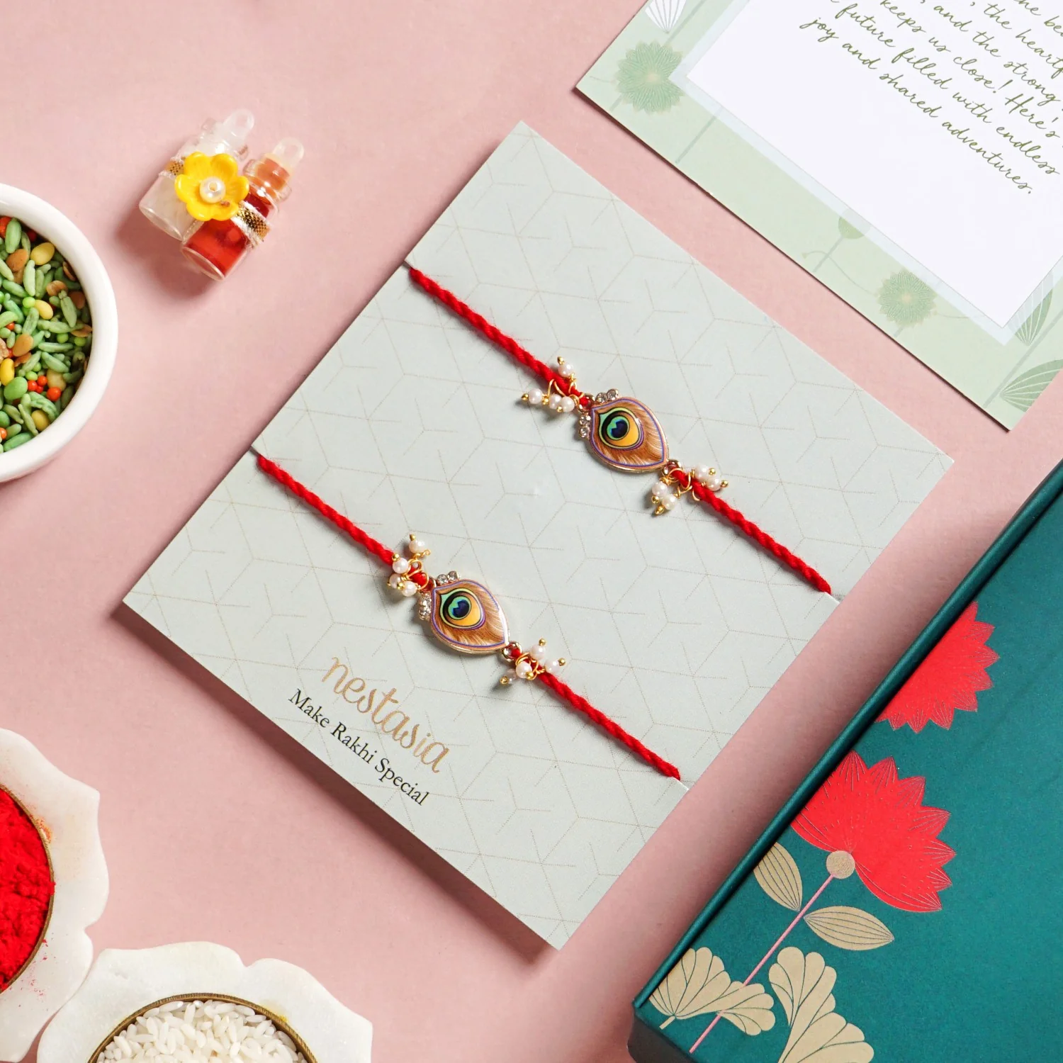 Morpankh Rakhi Duo Set - Image 2