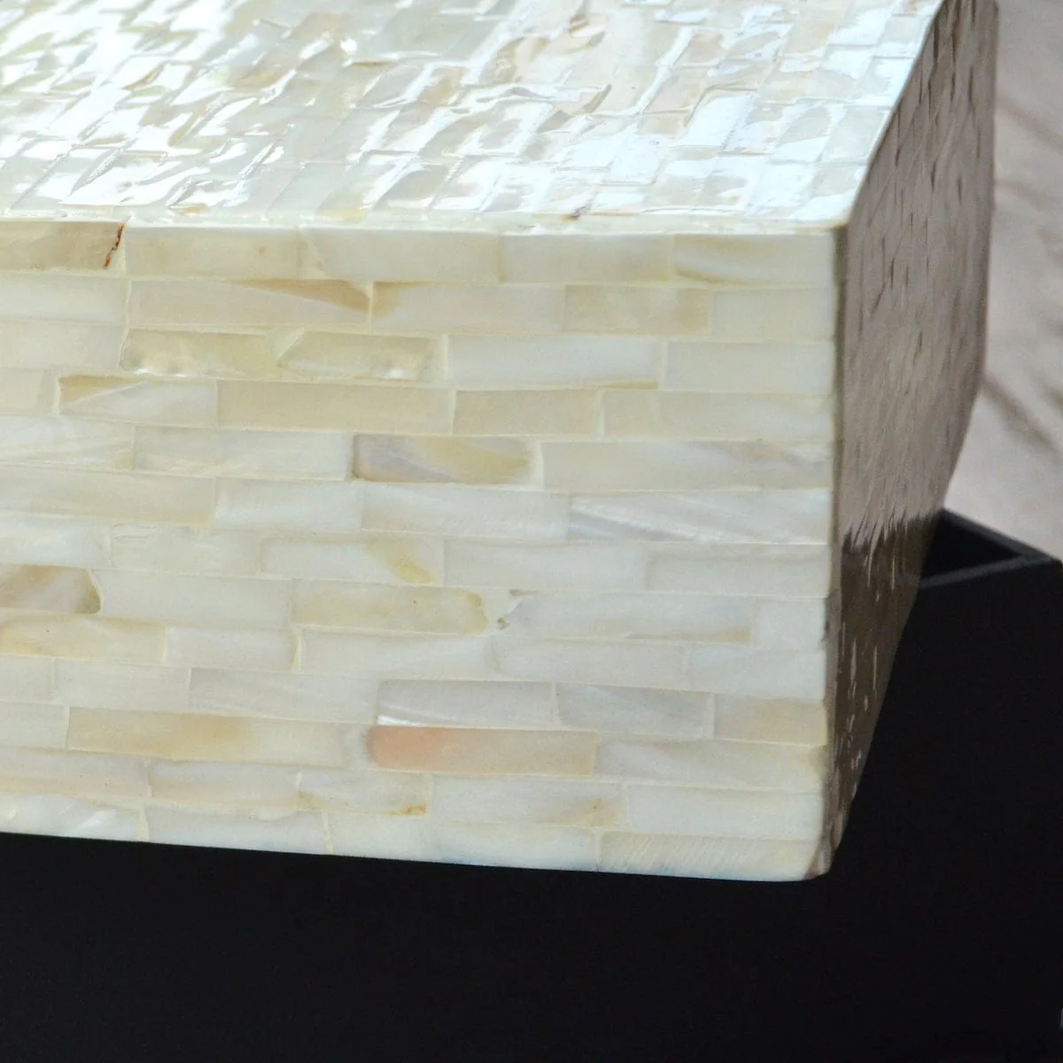 Mother Of Pearl Rectangle Box- Pearl White - Image 4