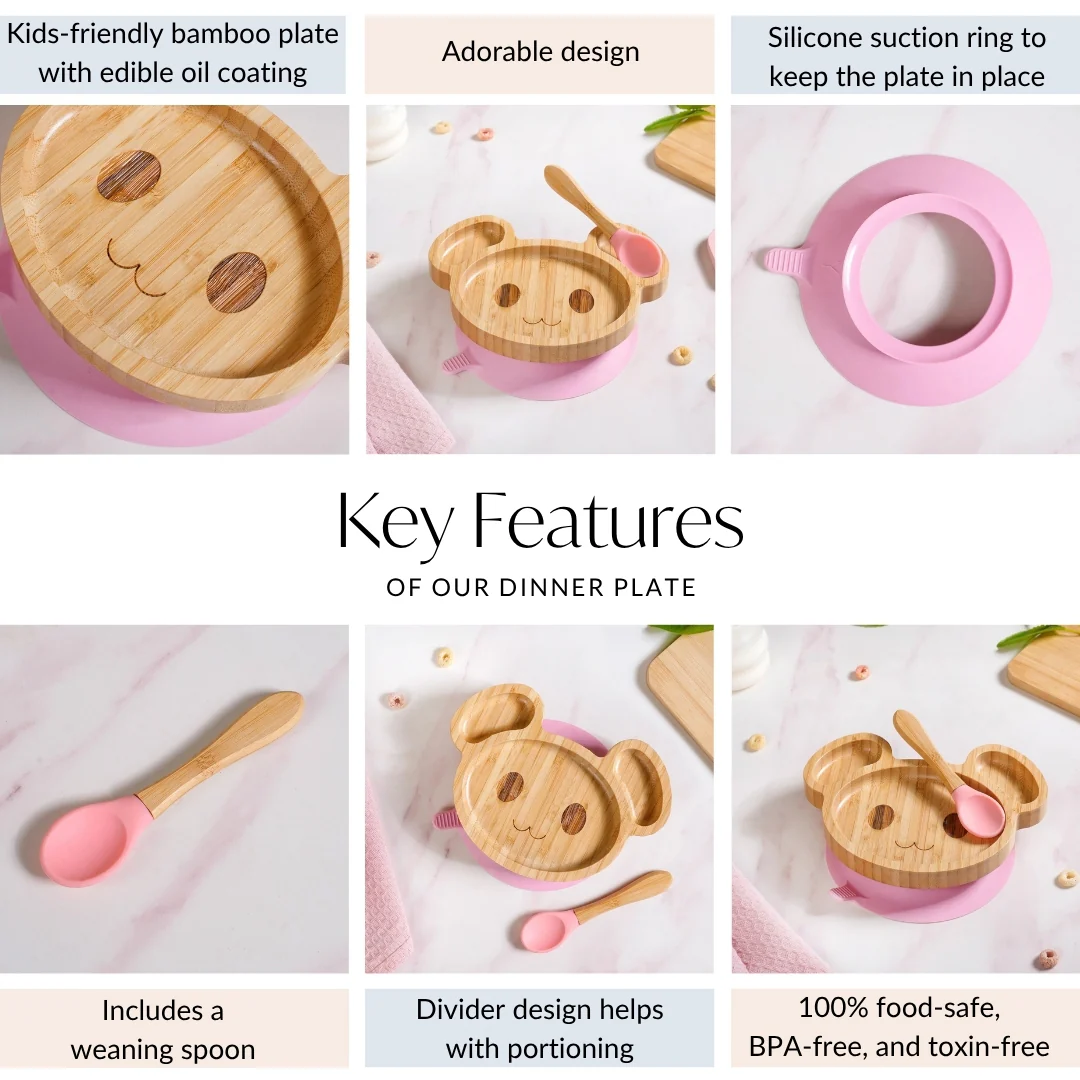 Mouse Toddler Plate With Suction Base And Matching Spoon - Image 5