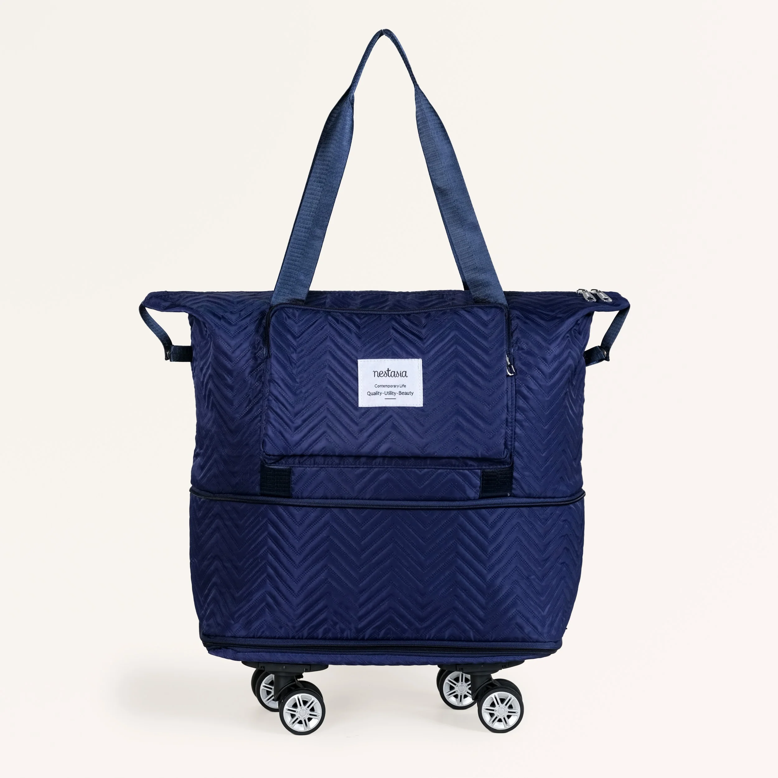 Movo Dual Expansion Travel Bag With Removable Wheels Dark Blue - Image 3