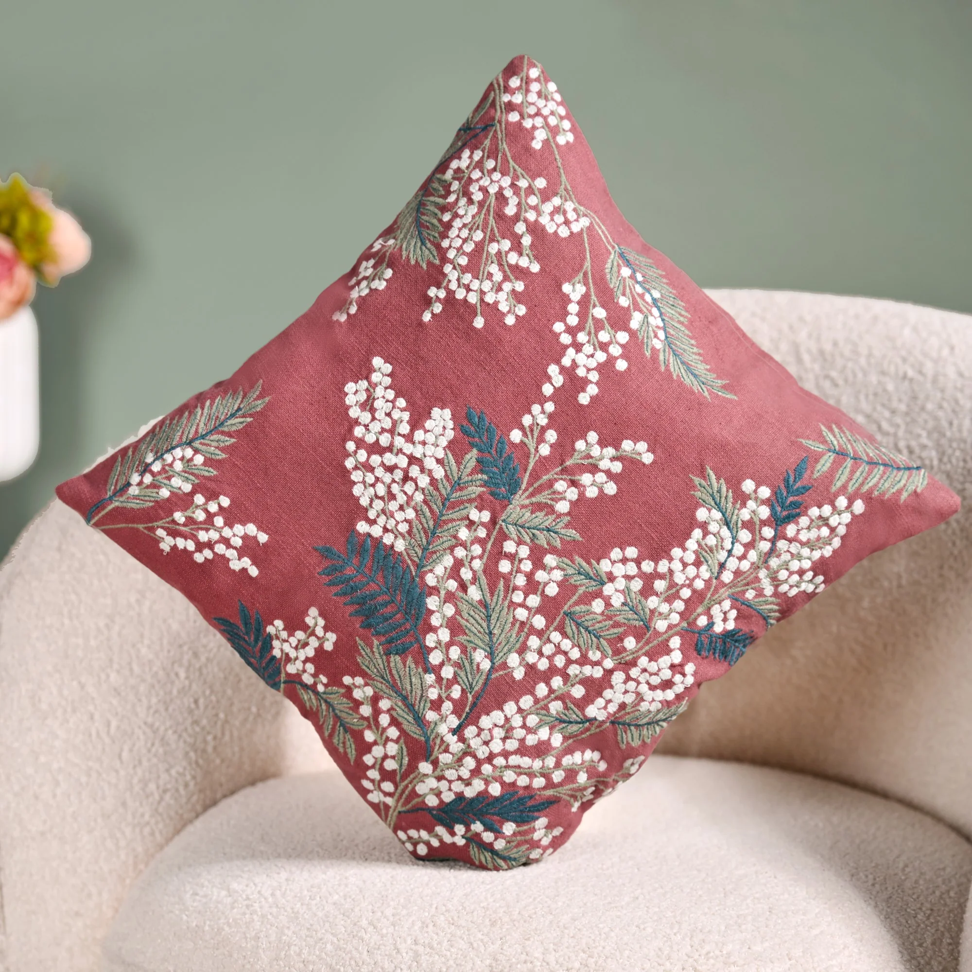 Mulberry Blossom Couch Cushion Cover 40x40cm - Image 2