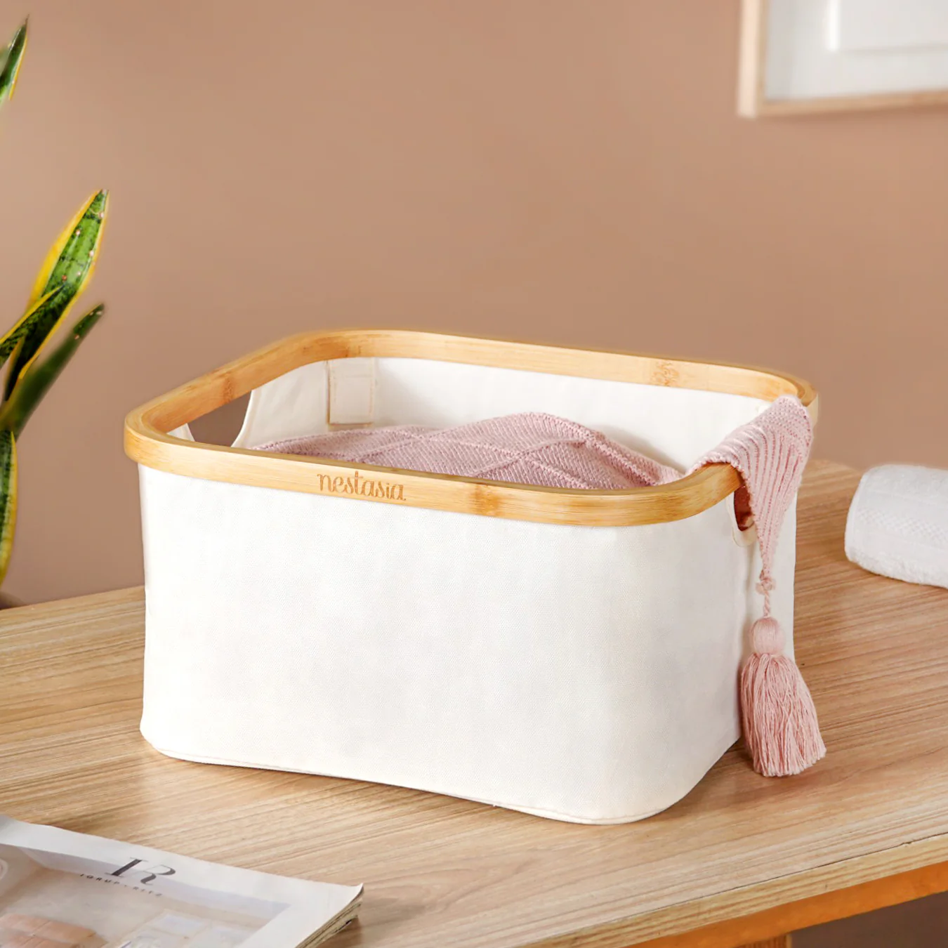 Multi Purpose Cloth Storage Box Off White