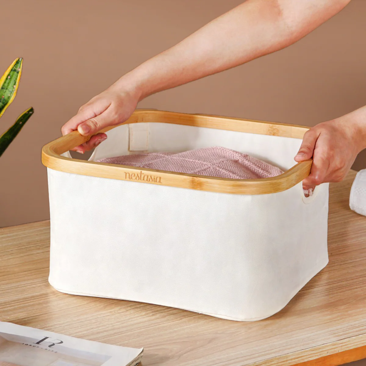Multi Purpose Cloth Storage Box Off White - Image 3