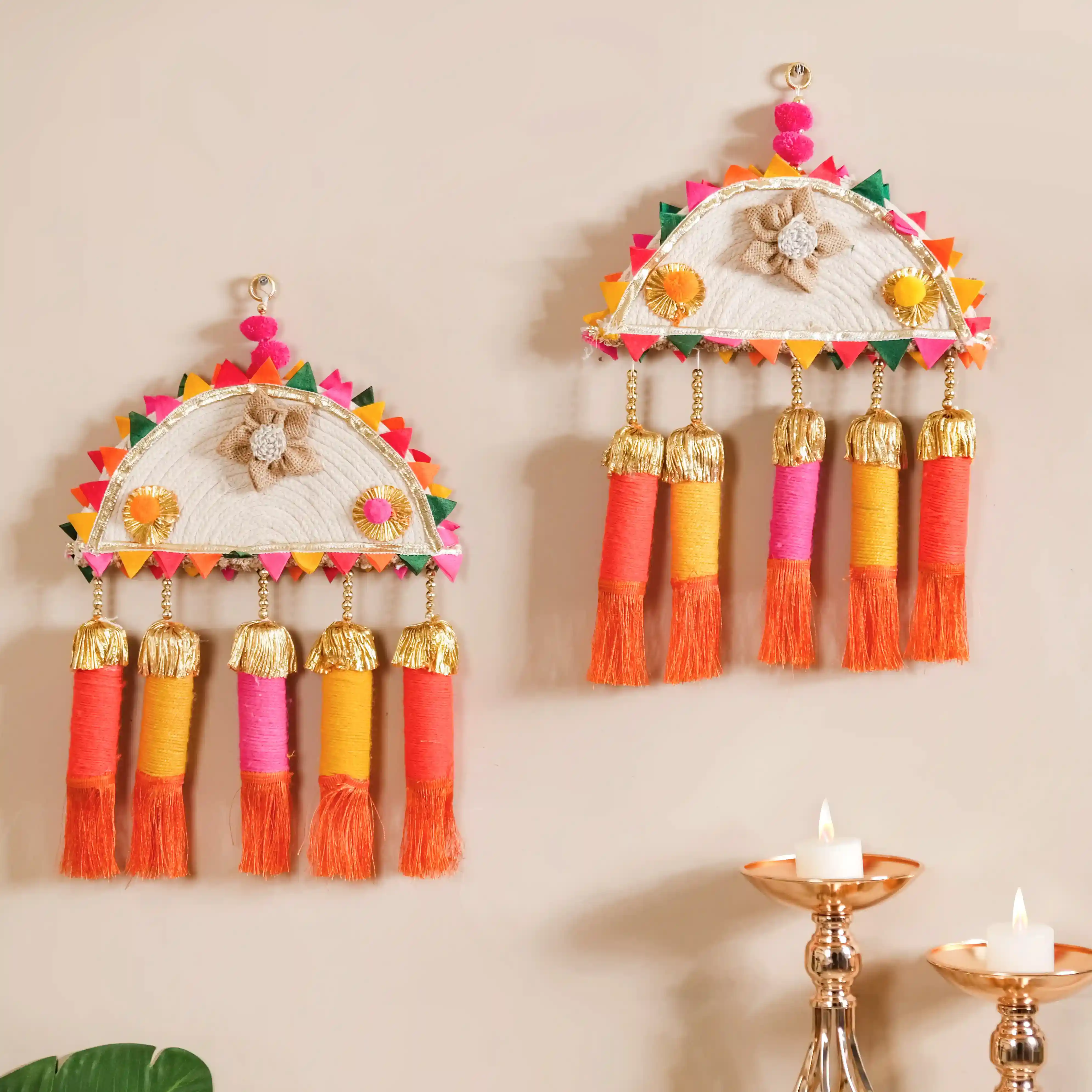 Multicolour Decorative Wall Hanging Set of 2 - Image 12