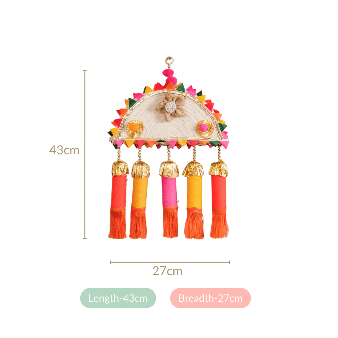 Multicolour Decorative Wall Hanging Set of 2 - Image 6