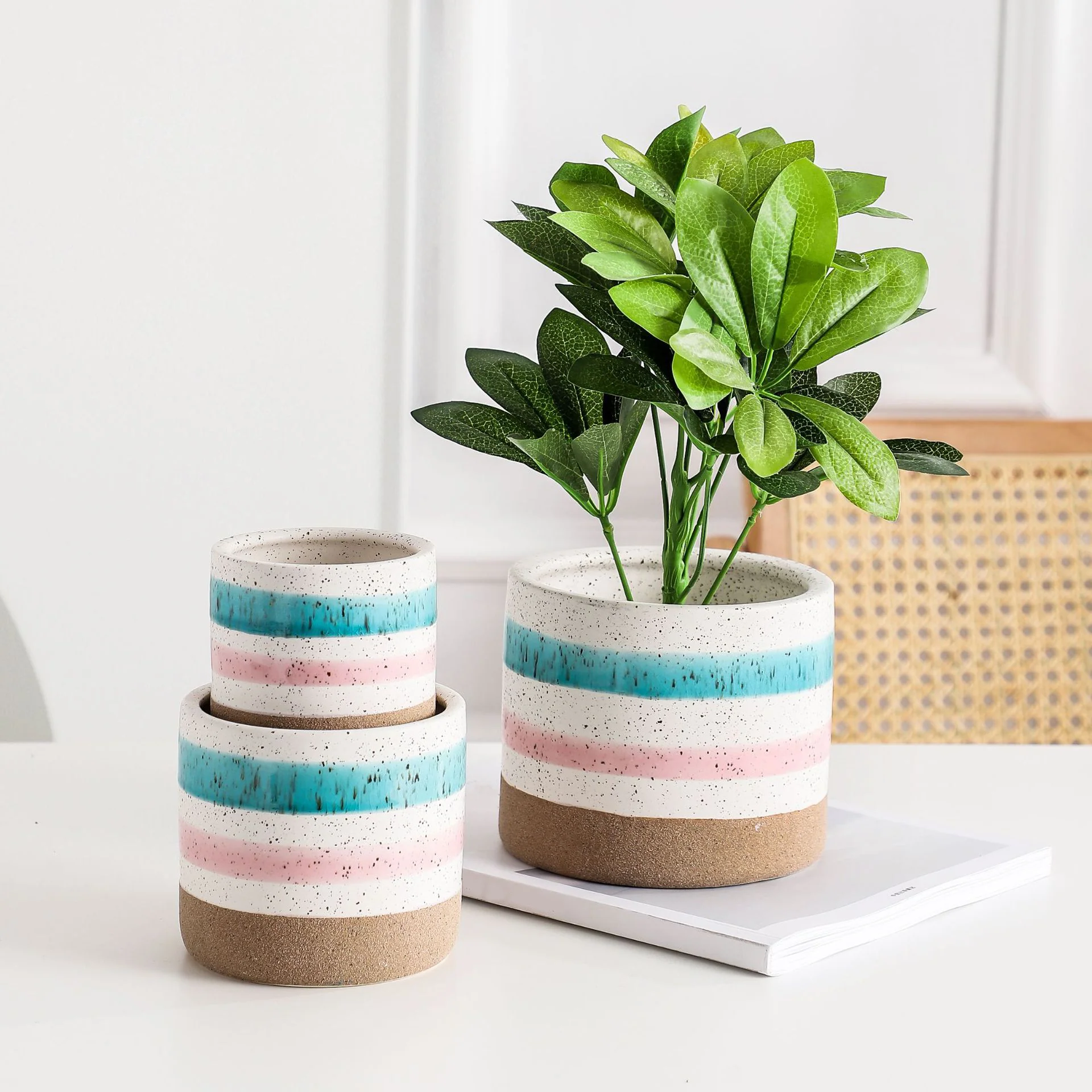 Multicolour Plant Pot Set Of 3 - Image 6