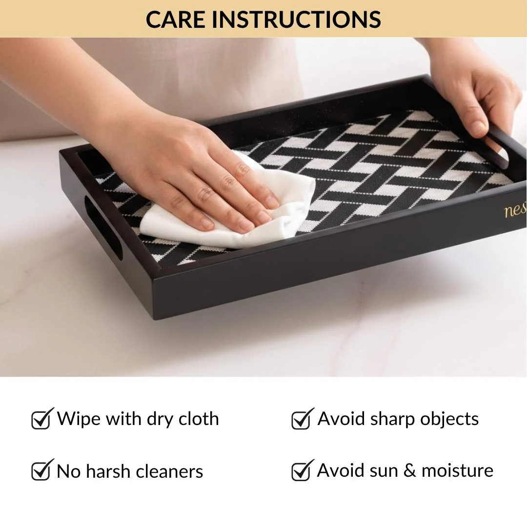 Multipurpose Decorative Tray Black Small - Image 6