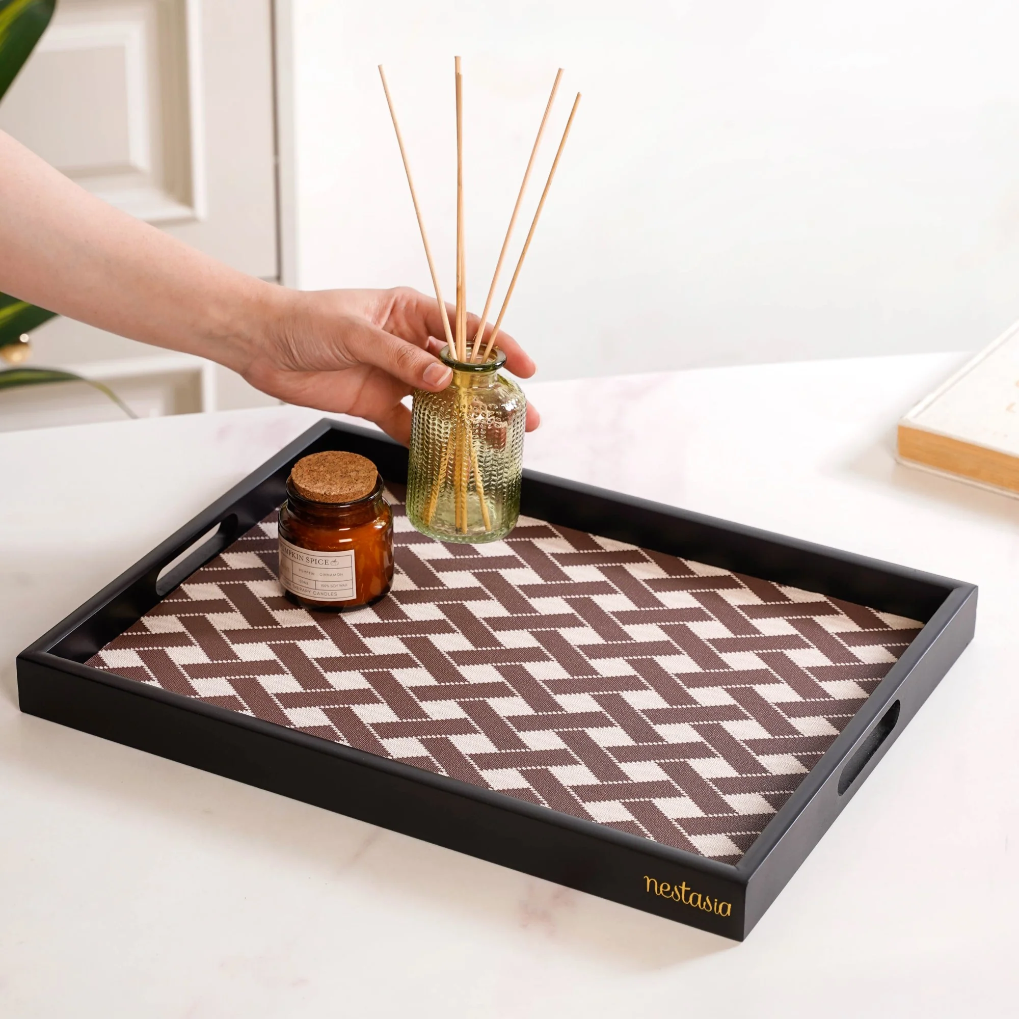 Multipurpose Decorative Tray Brown Large - Image 3