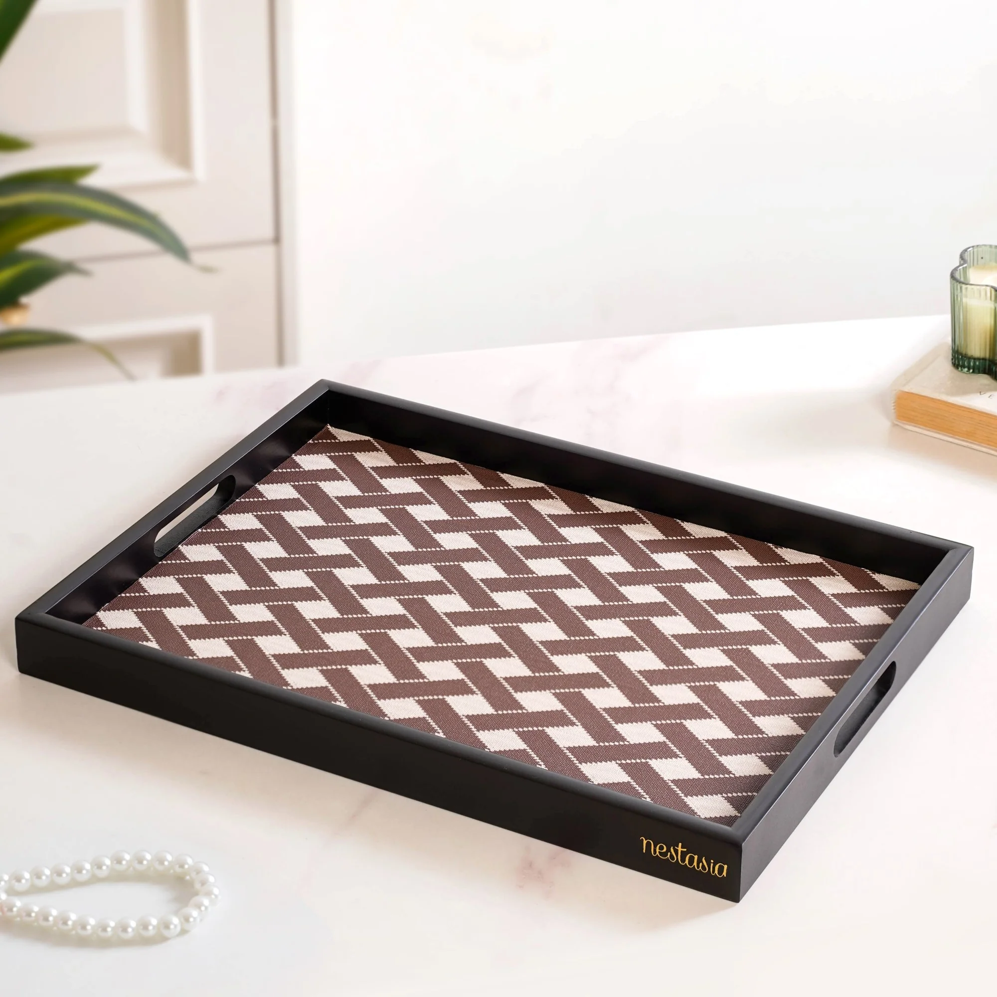 Multipurpose Decorative Tray Brown Large - Image 7