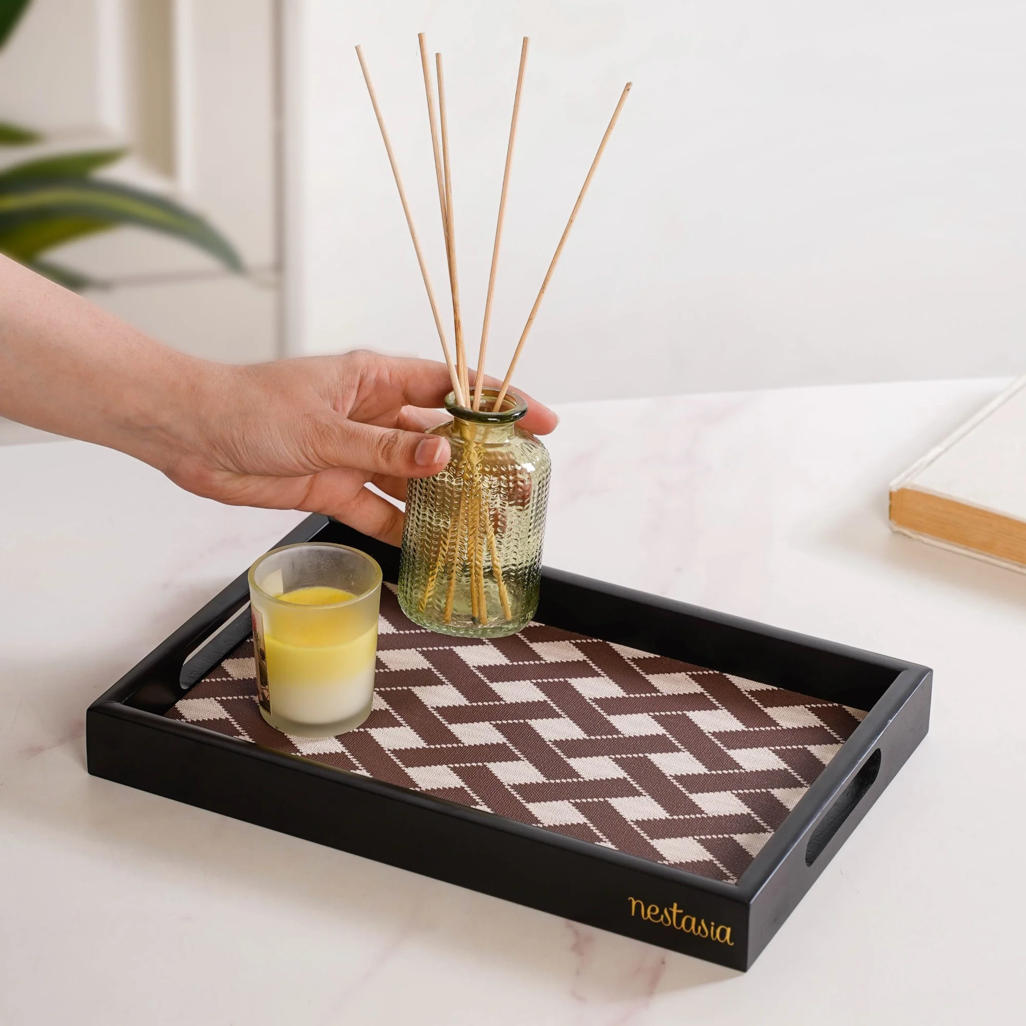 Multipurpose Decorative Tray Brown Small - Image 3