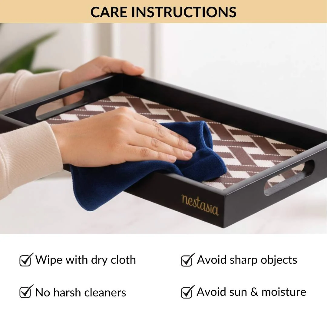 Multipurpose Decorative Tray Brown Small - Image 6