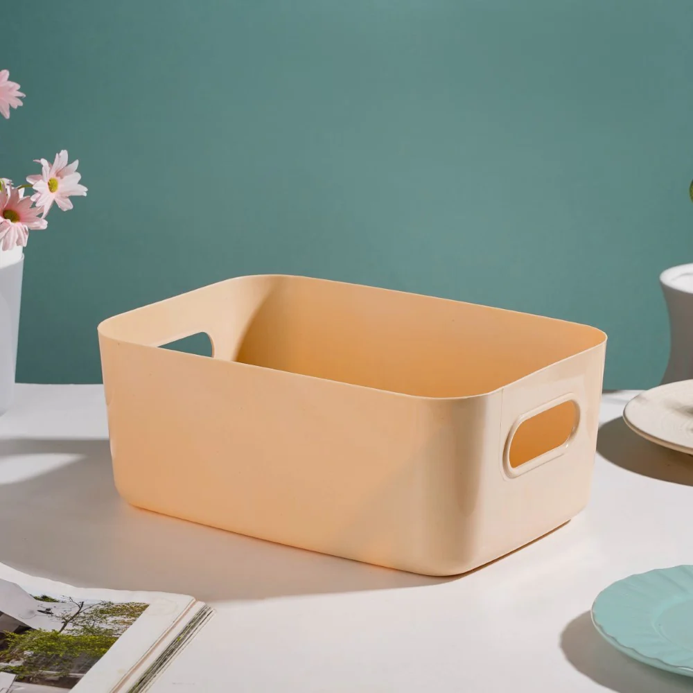 Multipurpose Storage Basket Beige Set Of 2 11 Inch - Image 9