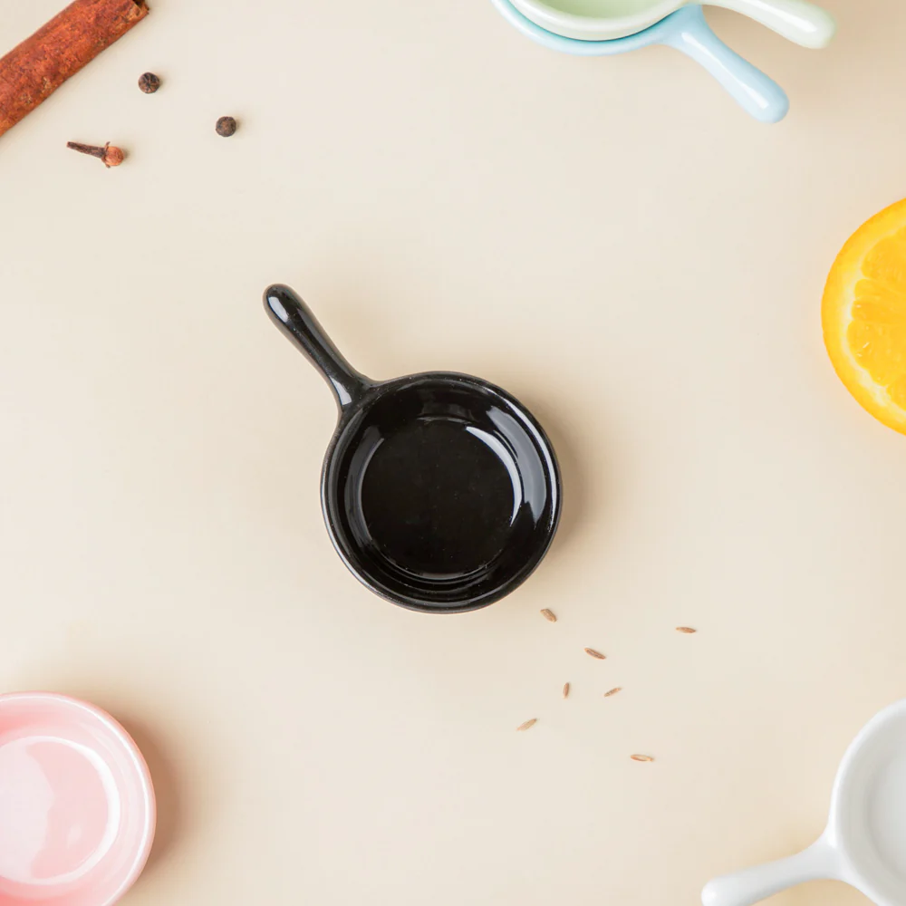 Munch Mania Dip Bowl With Handle Black 30 ml - Image 3